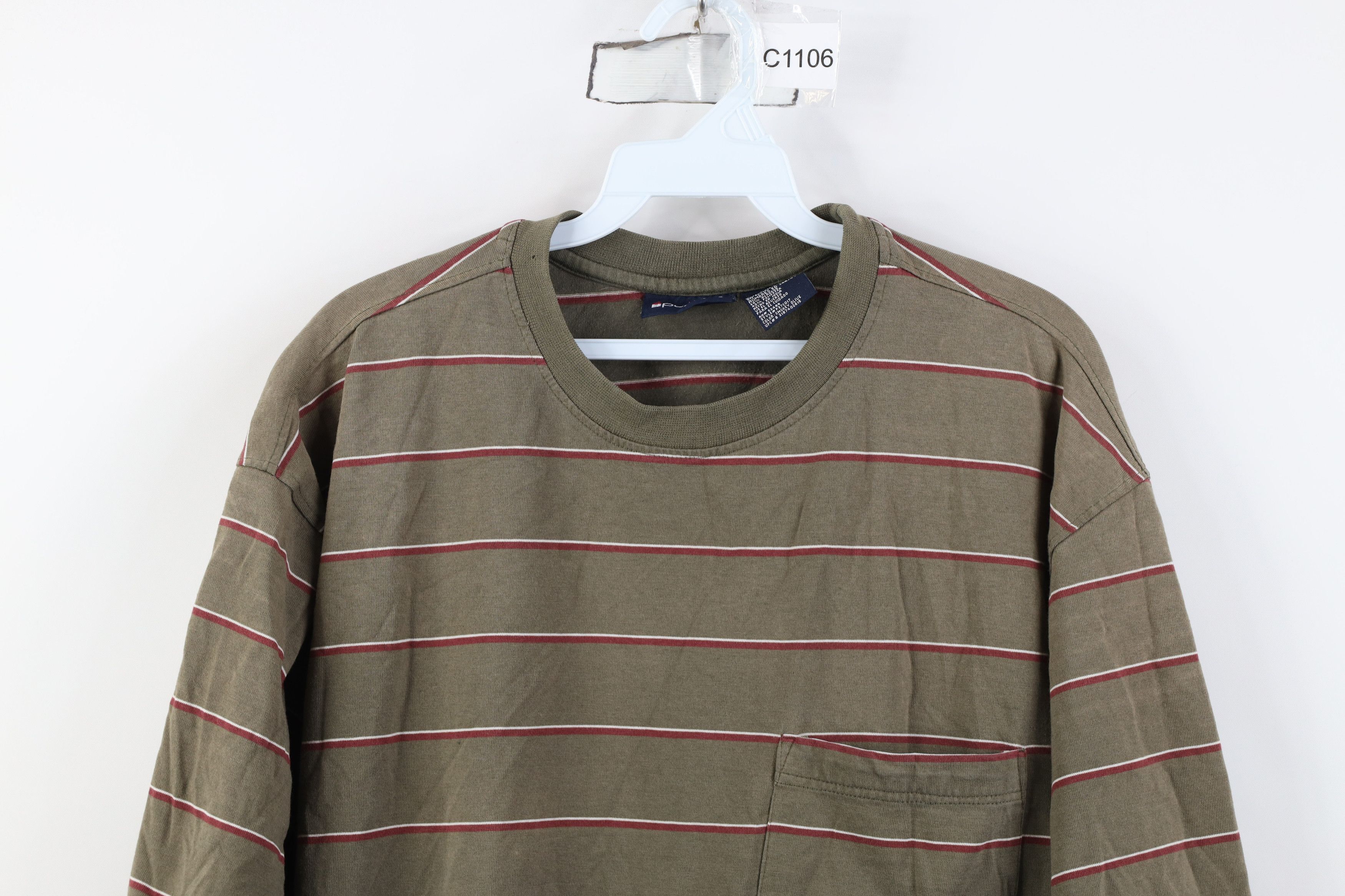 Vintage Vintage 90s Streetwear Striped Pocket Short Sleeve T-Shirt Size US XL / EU 56 / 4 - 2 Thumbnail