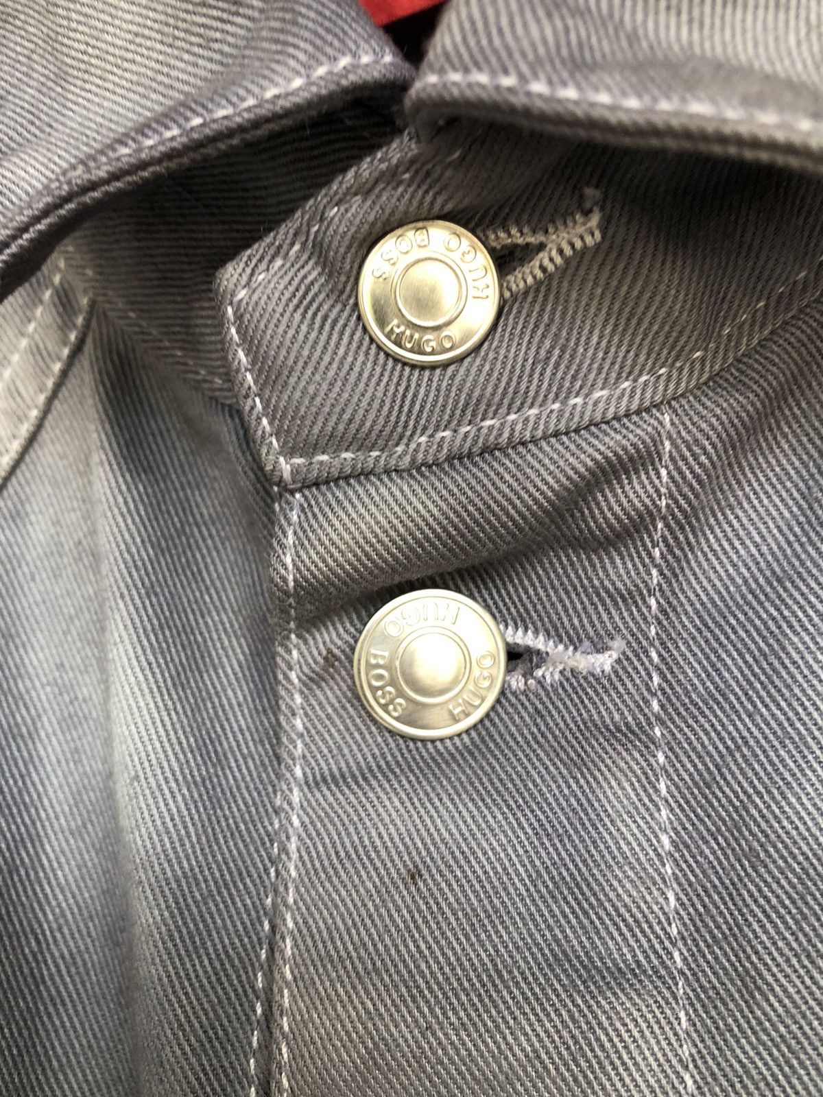 Hugo × Hugo Boss Hugo Distressed Denim Unique Colour Dye Jacket Size US XL / EU 56 / 4 - 5 Thumbnail