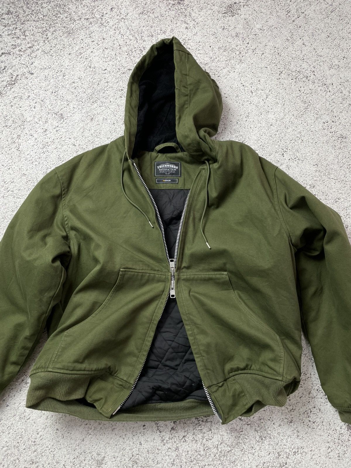 Vintage Vintage Moss Green Frizmwork Quilted Hooded Active Jacket Size US M / EU 48-50 / 2 - 4 Thumbnail
