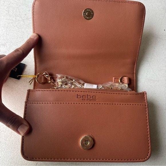 Bebe NWT BEBE SOPHIA CROSSBODY BAG SMALL DARK BLUSH Size ONE SIZE - 7 Thumbnail