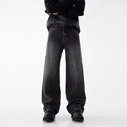 VIBE Vintage Washed Black Micro Flare Straight Jeans Size US 29 - 1 Thumbnail