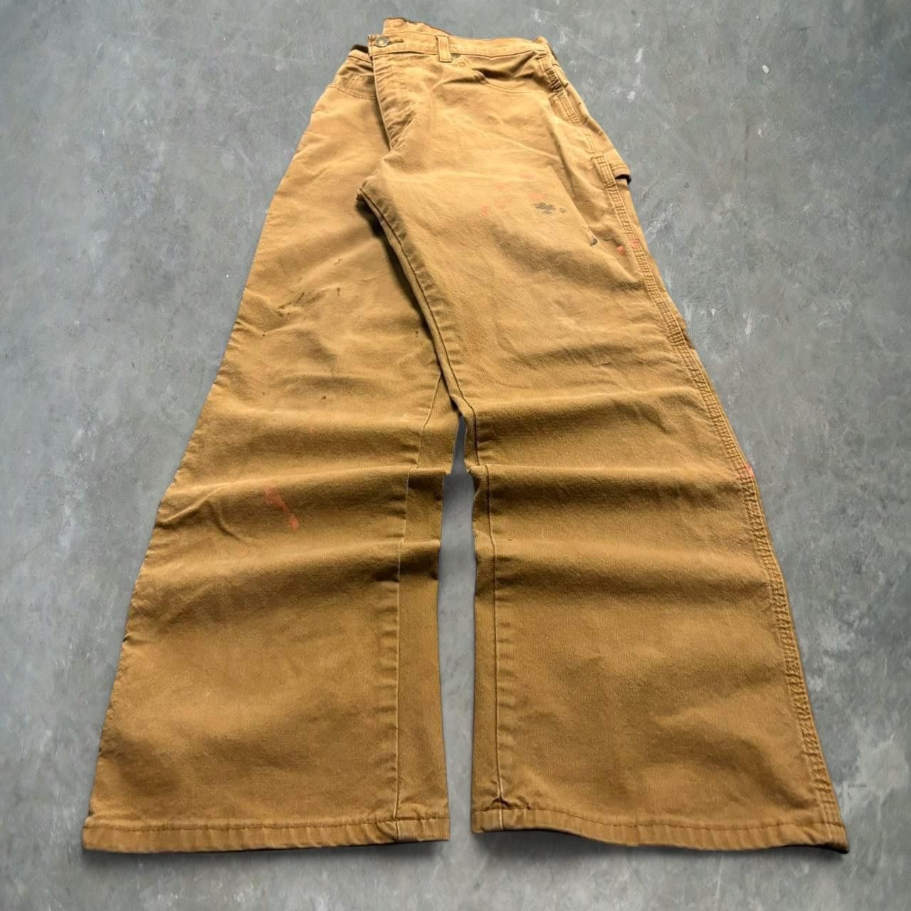 Dickies Crazy Vintage Y2K 2000s Grunge Baggy Brown Workwear Khaki Dickies Carpenter Pants! Size US 34 / EU 50 - 3 Thumbnail