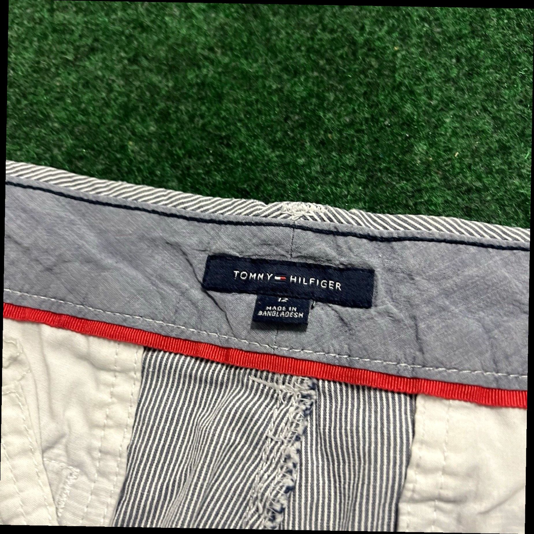 Tommy Hilfiger Tommy Hilfiger Womens Bermuda Shorts Blue White Stripes Sz 12 Cotton Blend Size 34" / US 12 / IT 48 - 5 Thumbnail