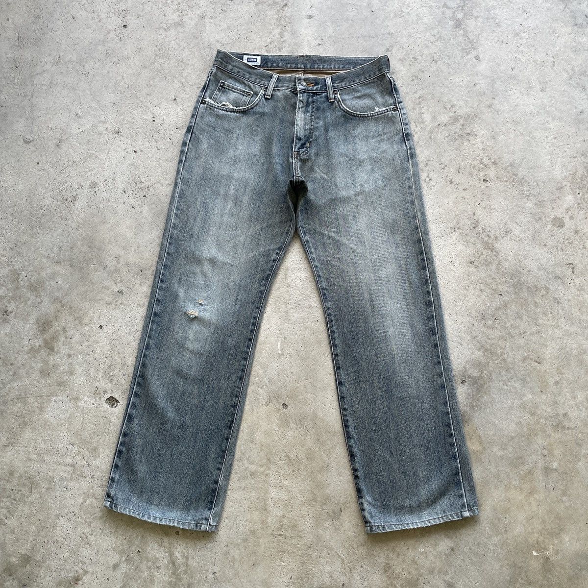 Edwin × Japanese Brand × Jean W31 Vintage Edwin 404 Distressed 