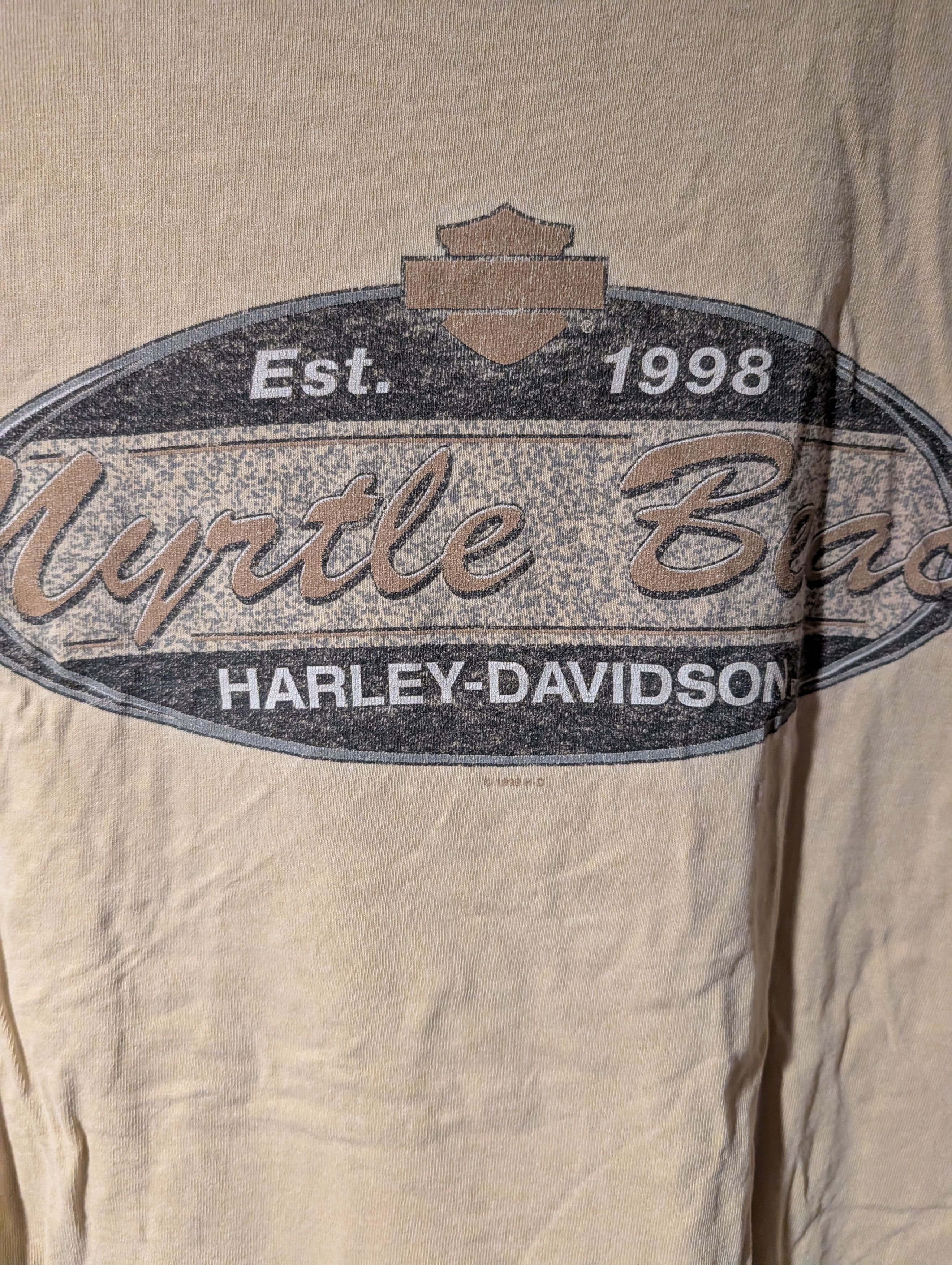 Harley Davidson VTG 1999 Harley Davidson T-Shirt Myrtle Beach SC USA Size US XL / EU 56 / 4 - 10 Thumbnail