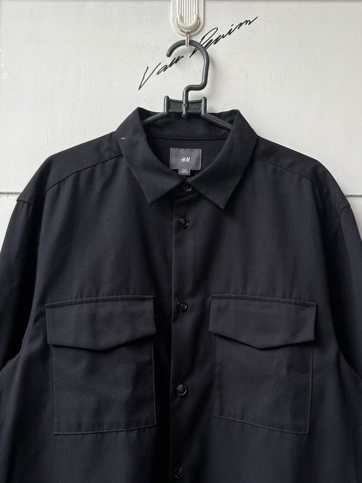 H&M H&M Black Pocket Boxy Oversize Black Outer Shirt Size US M / EU 48-50 / 2 - 3 Thumbnail