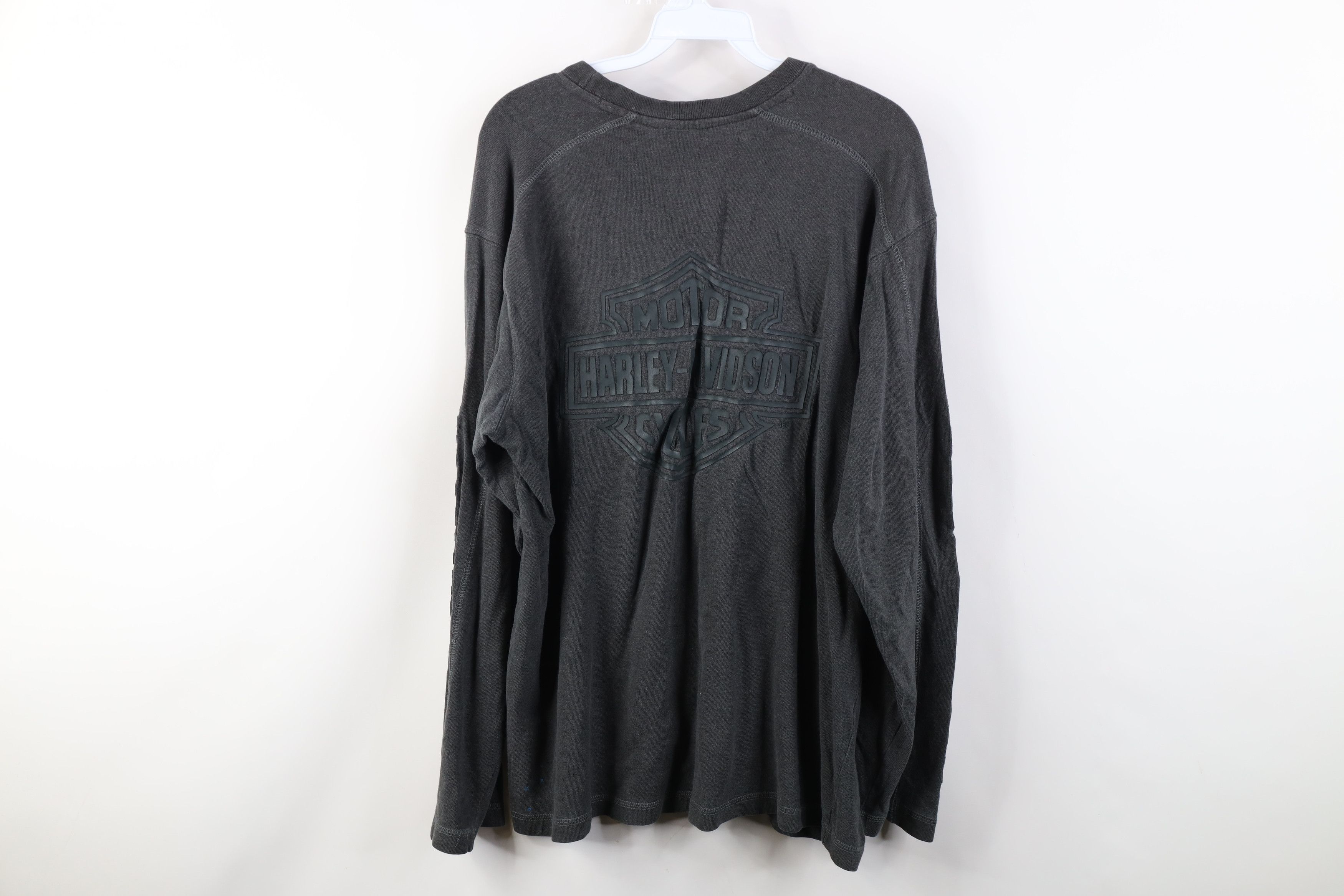 Harley Davidson Vintage 90s Harley Davidson Heavy Knit Long Sleeve T-Shirt Size US L / EU 52-54 / 3 - 14 Thumbnail