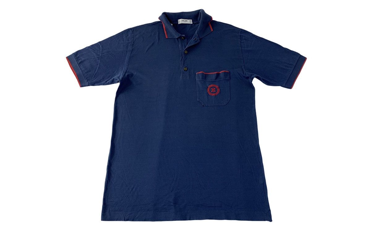 Celine Paris Made In Italy Single Pocket Polo Tee T-shirt