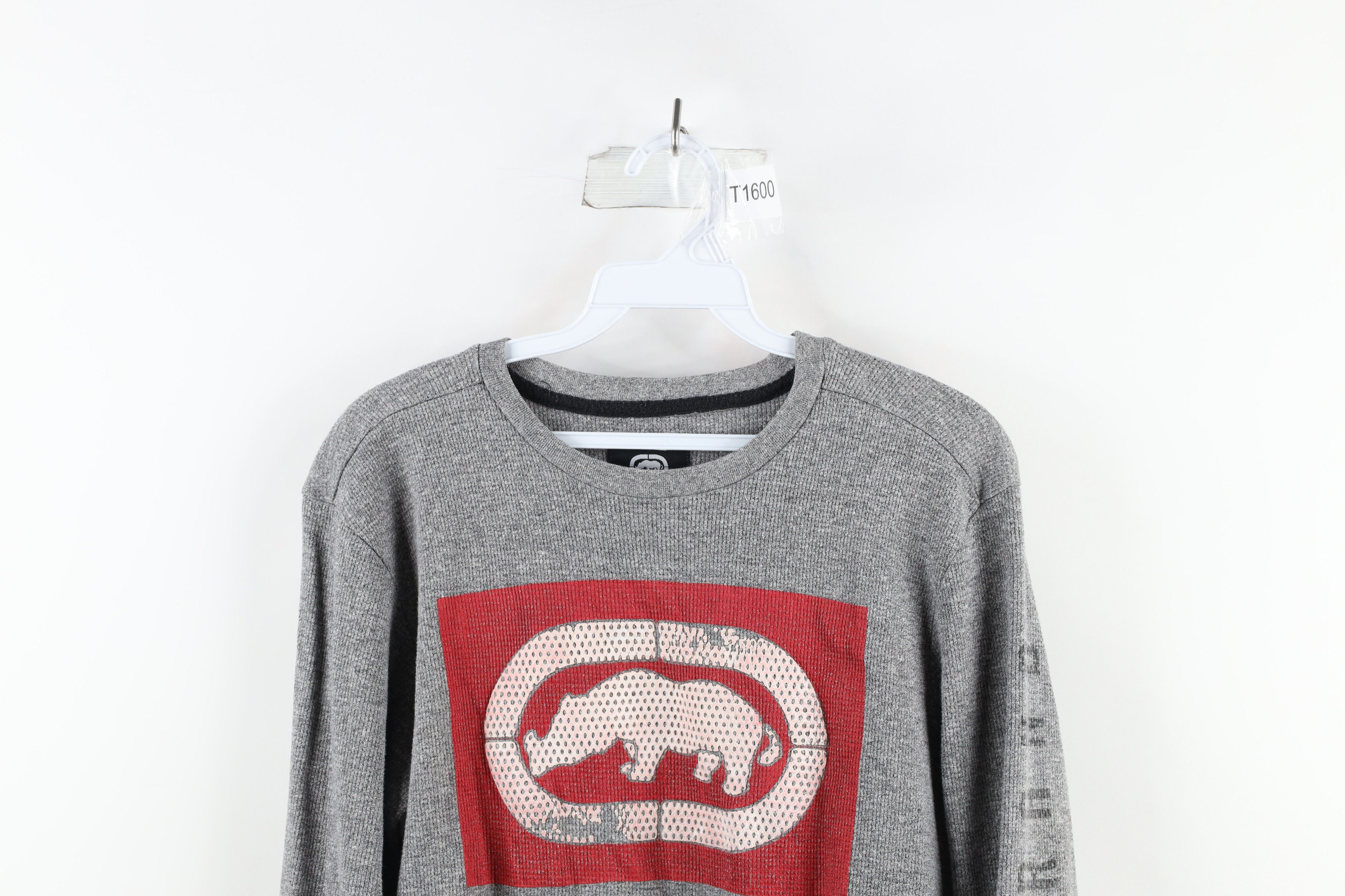 Ecko Unltd. × Vintage Vintage Ecko Thermal Waffle Knit Long Sleeve T-Shirt Gray Size US S / EU 44-46 / 1 - 2 Thumbnail