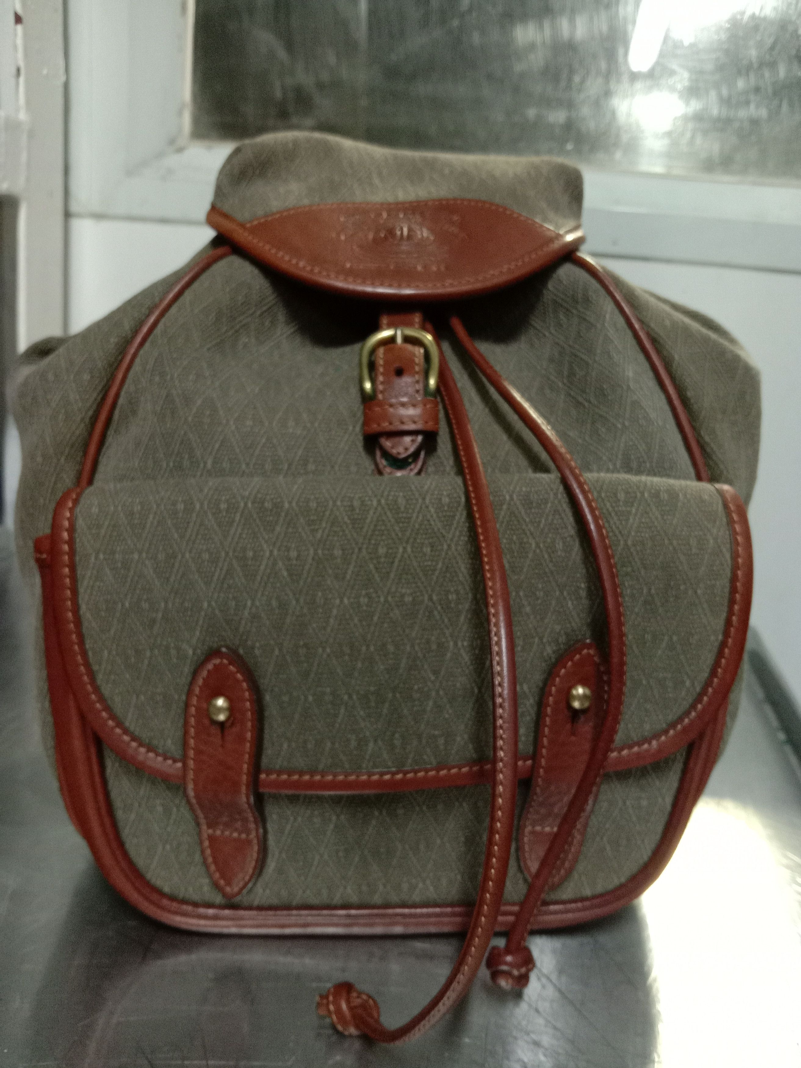 Vintage Ghurka leather backpack