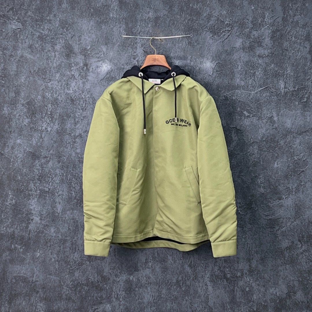 GCDS GCDS Military Green Print Hooded Jacket S Size S / US 4 / IT 40 - 1 Thumbnail