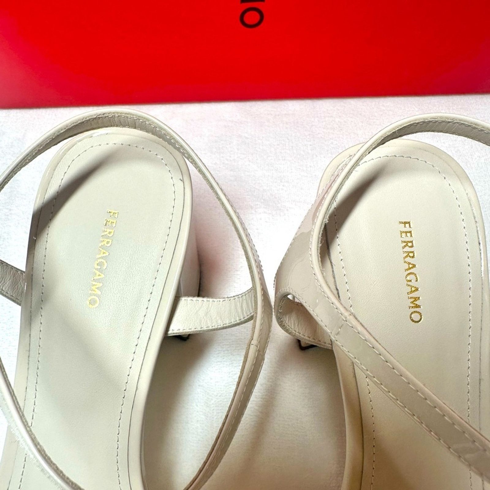 Salvatore Ferragamo Ferragamo Marika Patent Leather Women's Sandals Size US 9 / IT 39 - 6 Thumbnail