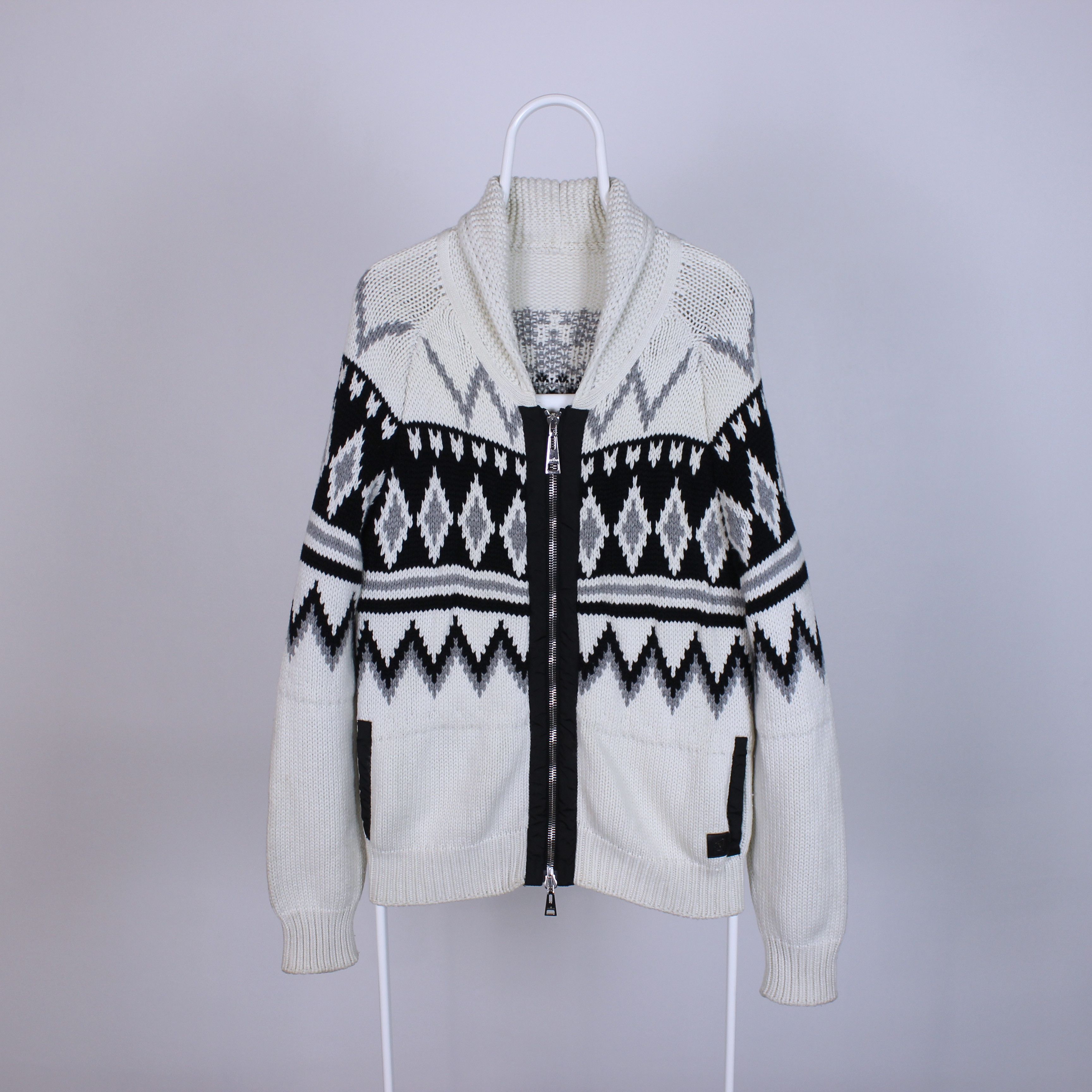 Hogan Hogan heavy knitwear full zip Lampo sweater L XL Size US XL / EU 56 / 4 - 1 Thumbnail
