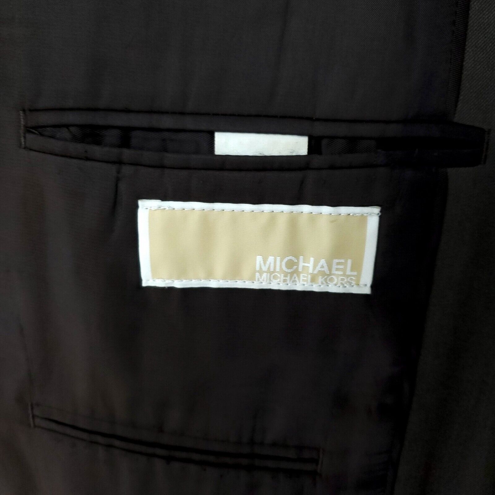Michael Kors Michael Kors Wool 2 Button Blazer 42L Beige Size 42L - 7 Thumbnail