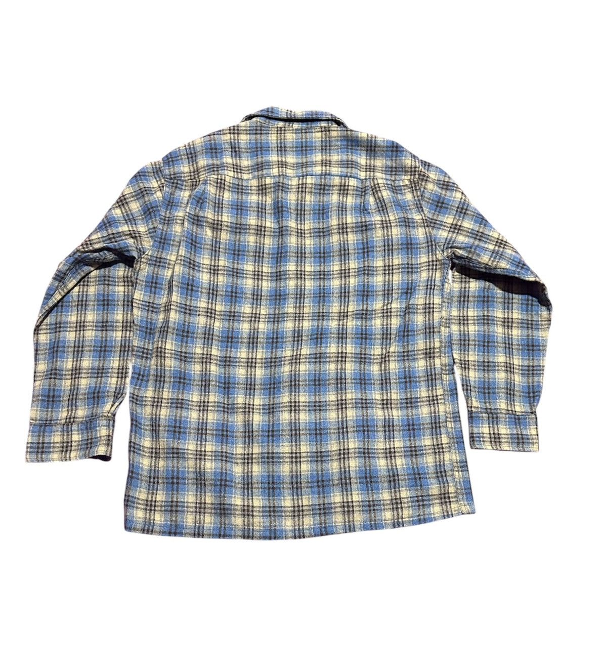 JCPenney Vtg 60s-70s wool shirt shadow plaid Size US M / EU 48-50 / 2 - 2 Thumbnail