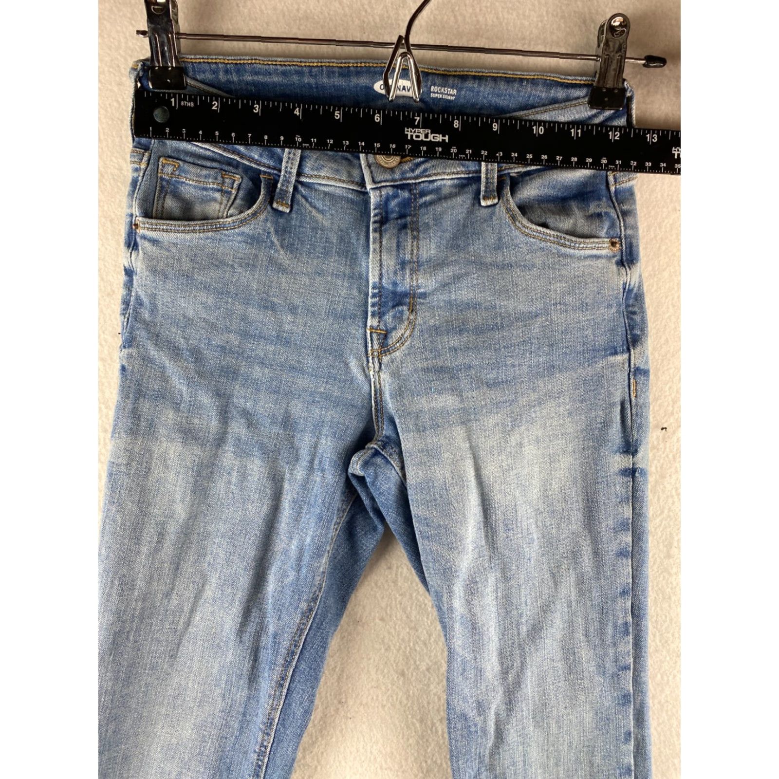 Old Navy Old Navy Rockstar Super Skinny Jeans Womens 00 Blue Stretch Denim Light Wash Size 24" / US 00 / IT 34 - 7 Thumbnail