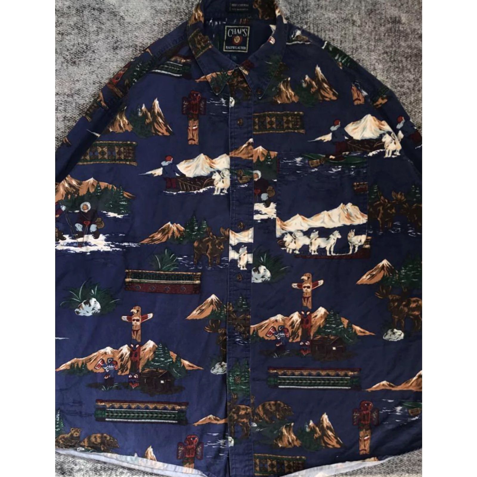 Polo Ralph Lauren Polo Ralph Lauren CHAPS Alaska Print Button-Down Shirt XL Men Multicolor Western Alaska Print Button-Up Shirt - XL Mens Size US XL / EU 56 / 4 - 5 Thumbnail