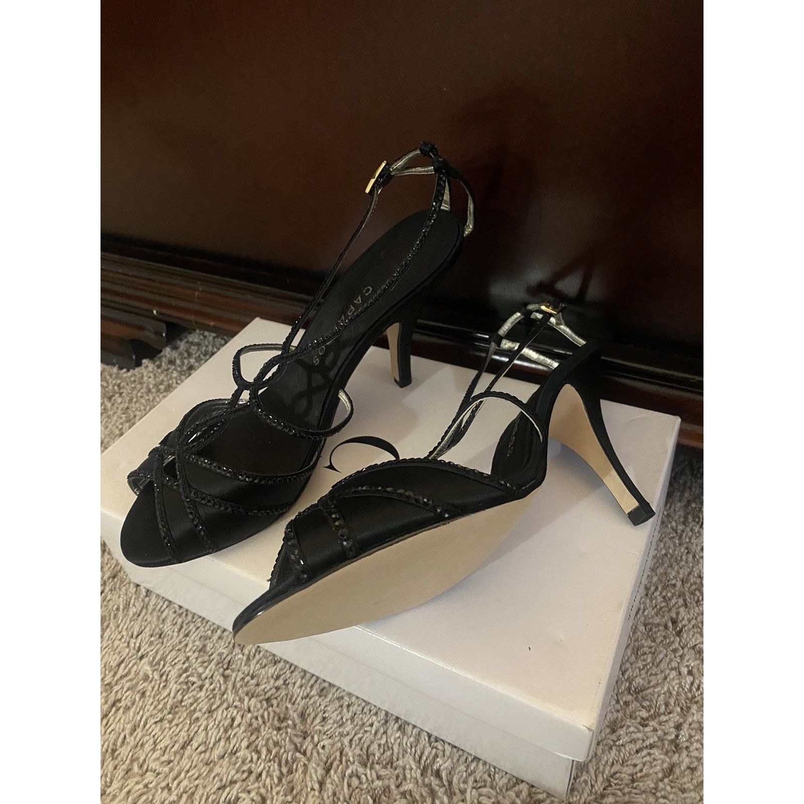 & Other Stories Caparros Women Open Toes Sequen blk sz 8 Size US 8 / IT 38 - 2 Thumbnail