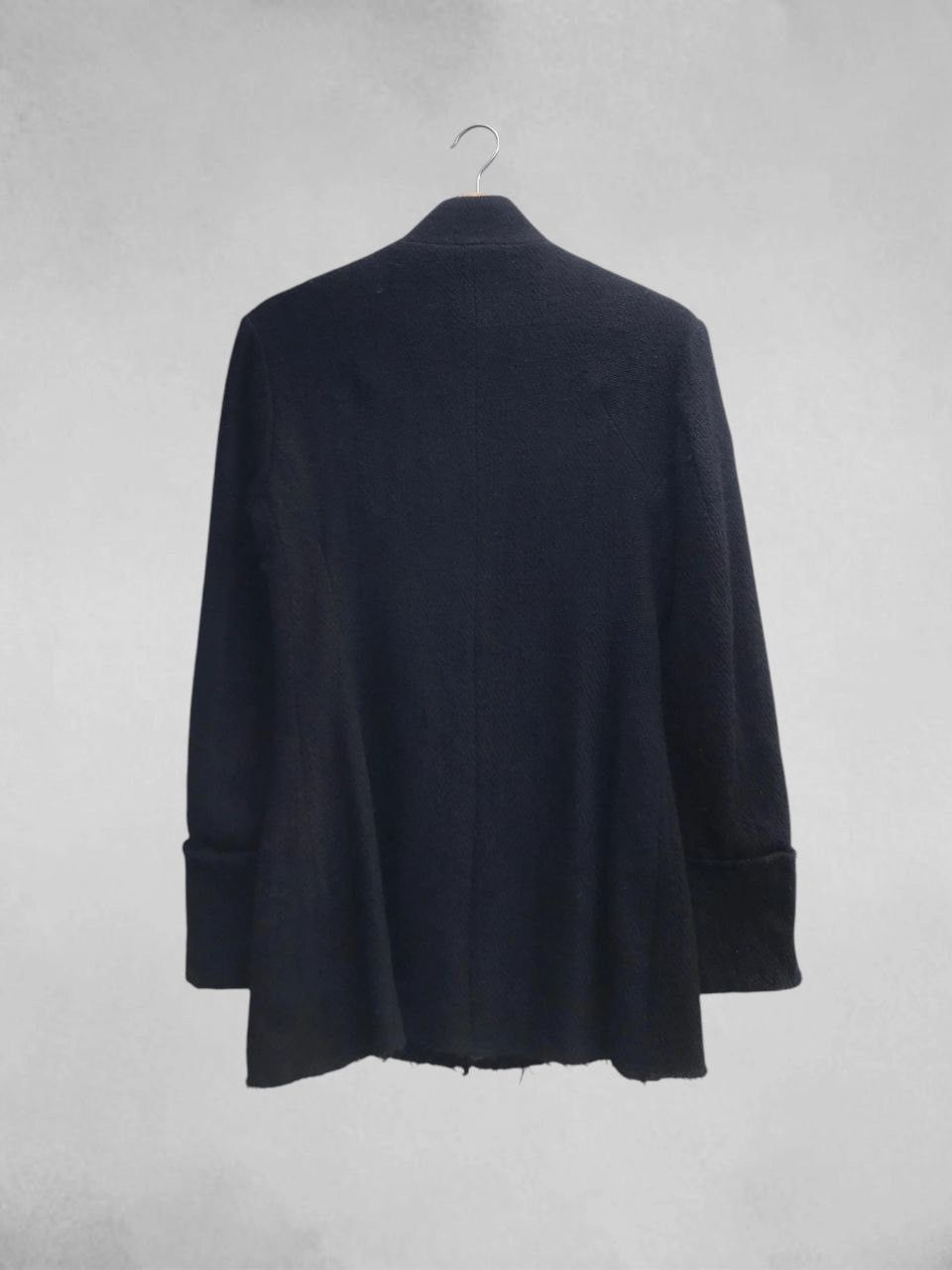 Yohji Yamamoto AW08 Runway Unfinished High Gauge Long Neck Jacket Size M / US 6-8 / IT 42-44 - 7 Thumbnail