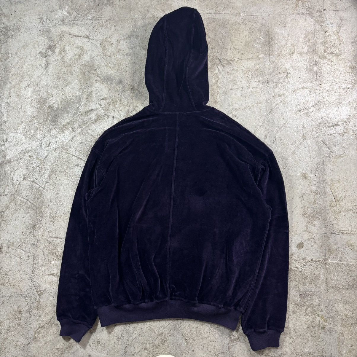 Haider Ackermann HAIDER ACKERMANN FW2015 DARK PURPLE VELVET HOODIE Size US XL / EU 56 / 4 - 2 Thumbnail