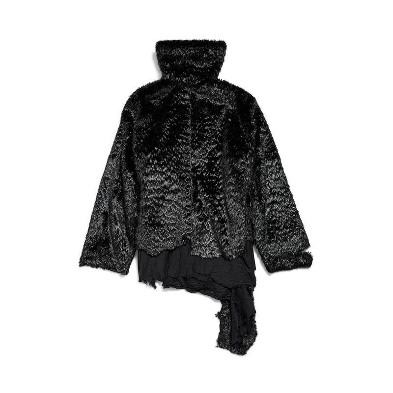 Balenciaga o1tr1nto1225 Synthetic Furry Jacket in Black Size S / US 4 / IT 40 - 6 Thumbnail