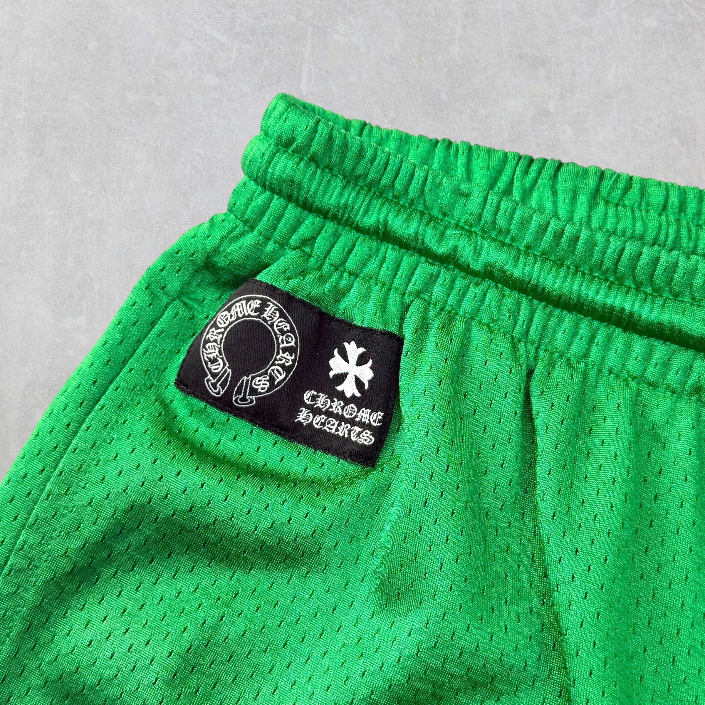 Chrome Hearts Chrome Hearts Green Mesh Warm Up Shorts XL Size US 36 / EU 52 - 5 Thumbnail