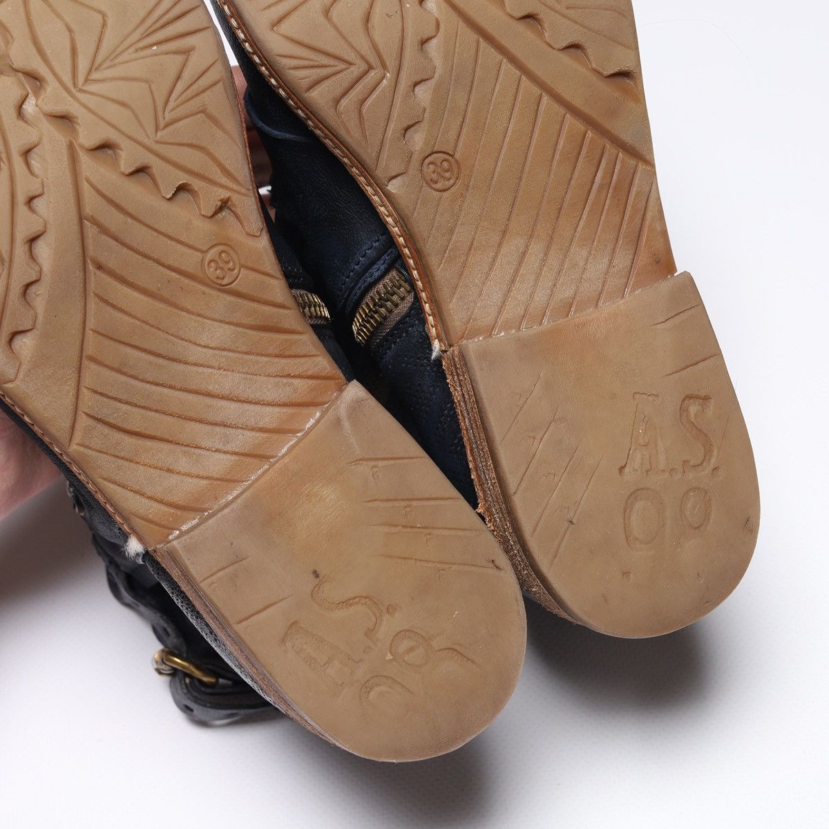 A.S.98 Airstep Navy Ankle Boots Leather as98 Shoes