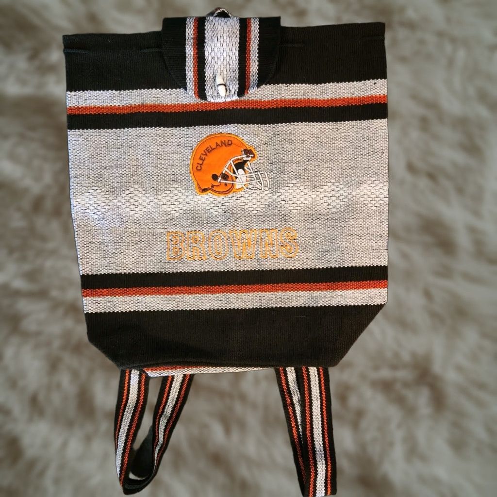 Vintage VINTAGE Browns Baja Bohemian Hippie Knit Backpack Bag 16x16 New Size ONE SIZE - 1 Thumbnail