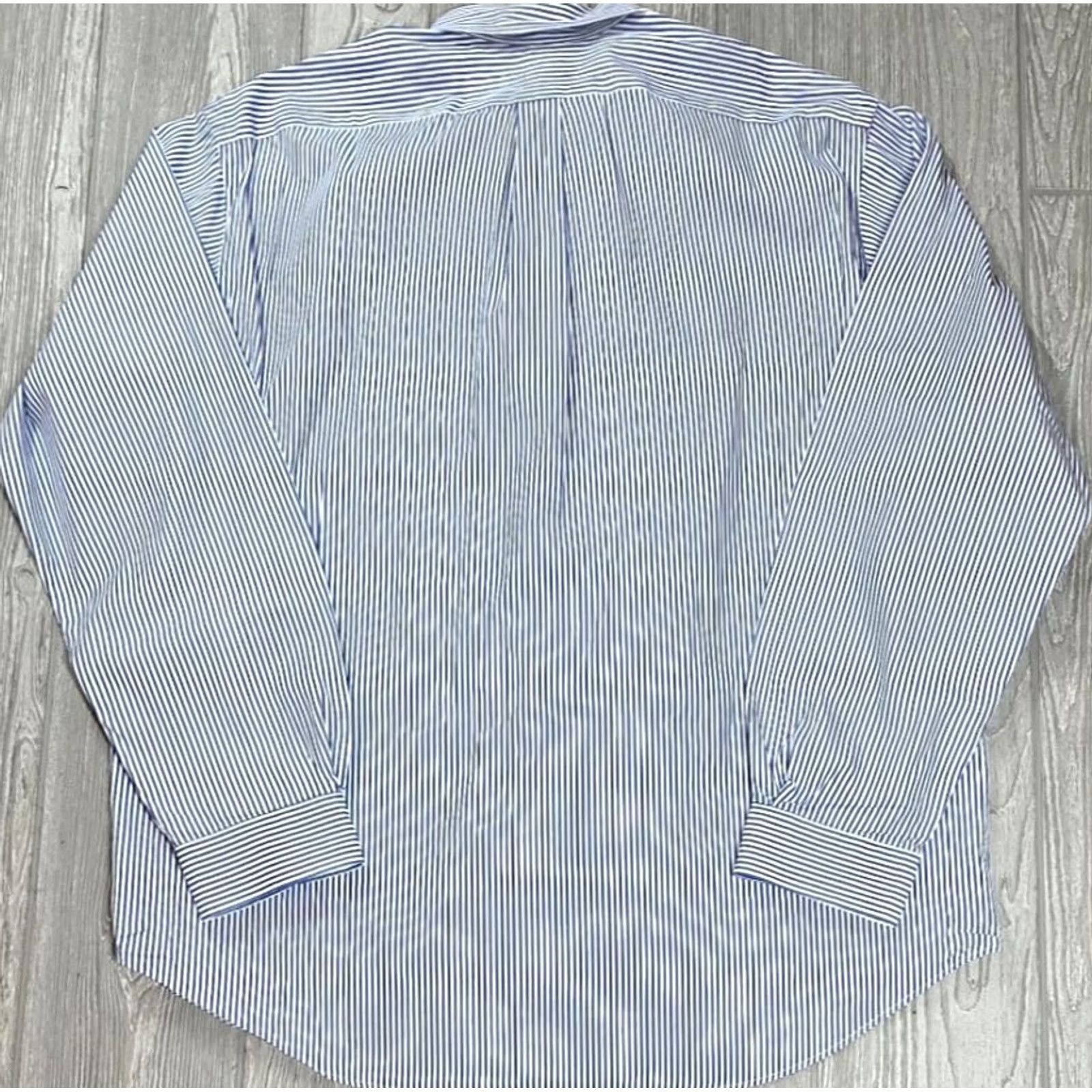 Polo Ralph Lauren Ralph Lauren Polo Long Sleeve Shirt Men 2X Blue Stripe Polo Pony Poplin Bengal Button-Up OCBD Regular Fit Classic Size US XXL / EU 58 / 5 - 7 Thumbnail