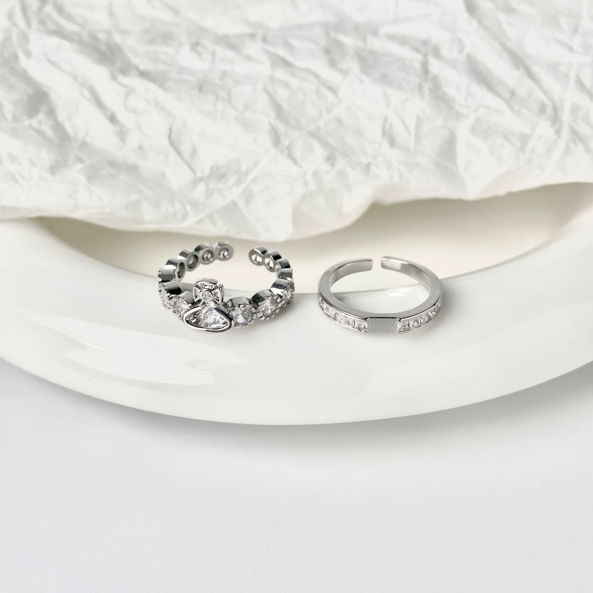 Jewelry Vintage Jewelry Rings Open Size Chrome Ring (Size 7-13) Size ONE SIZE - 4 Thumbnail