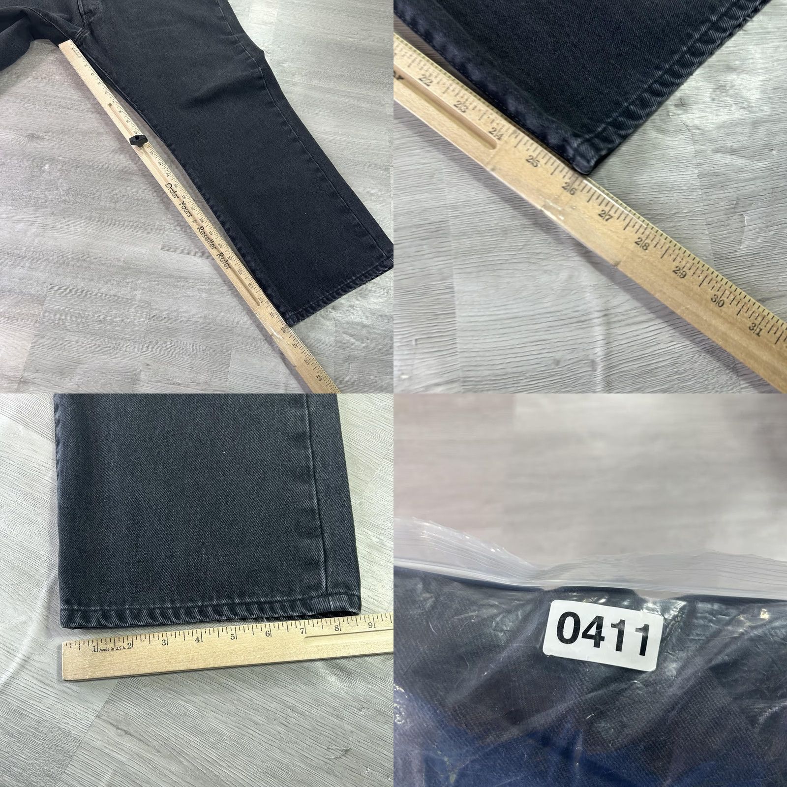 Levi's Levi's 501 Jeans Mens 42x30 Black Button Fly Straight Denim Dark Wash Pants Size US 42 / EU 58 - 8 Thumbnail