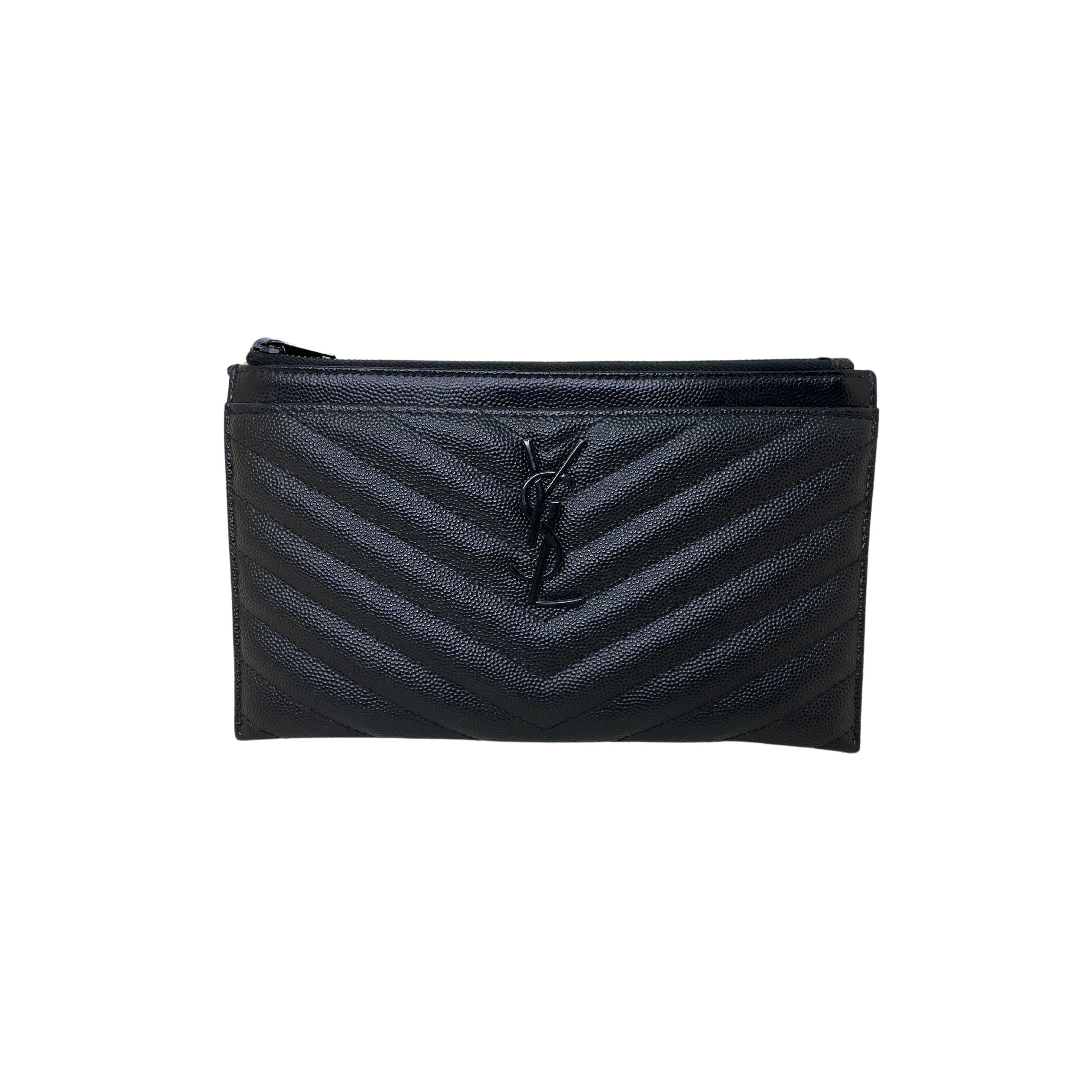 Saint Laurent Paris o1b1hav110325 Size: OS / Cassandre Matelasse Zipped Pouch Size ONE SIZE - 1 Thumbnail