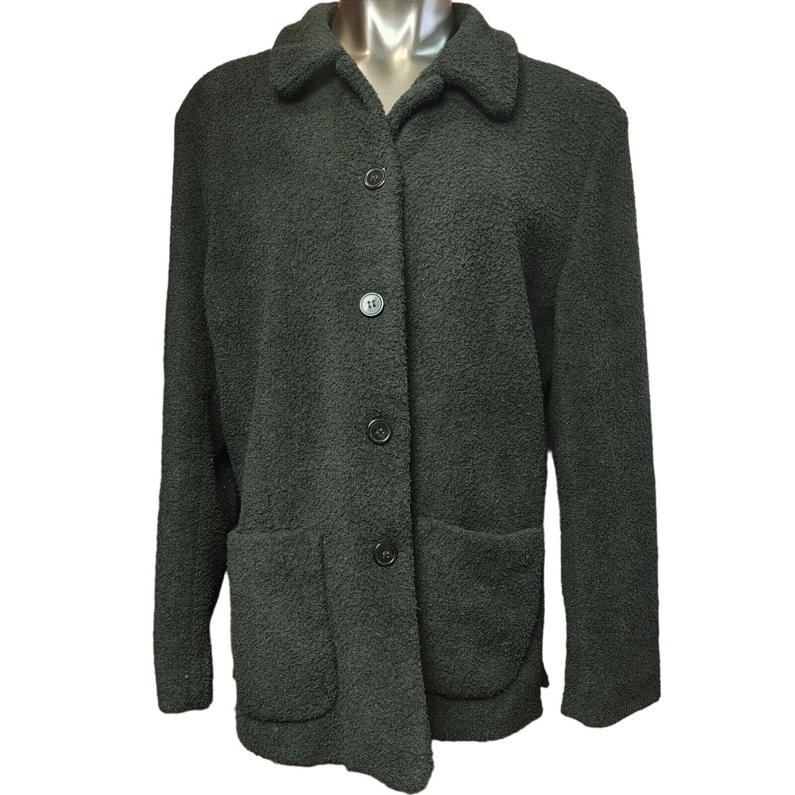 Sandro Sandro Womens XL Black Lined Peacoat Jacket Fall Harvest Size XL / US 12-14 / IT 48-50 - 1 Thumbnail