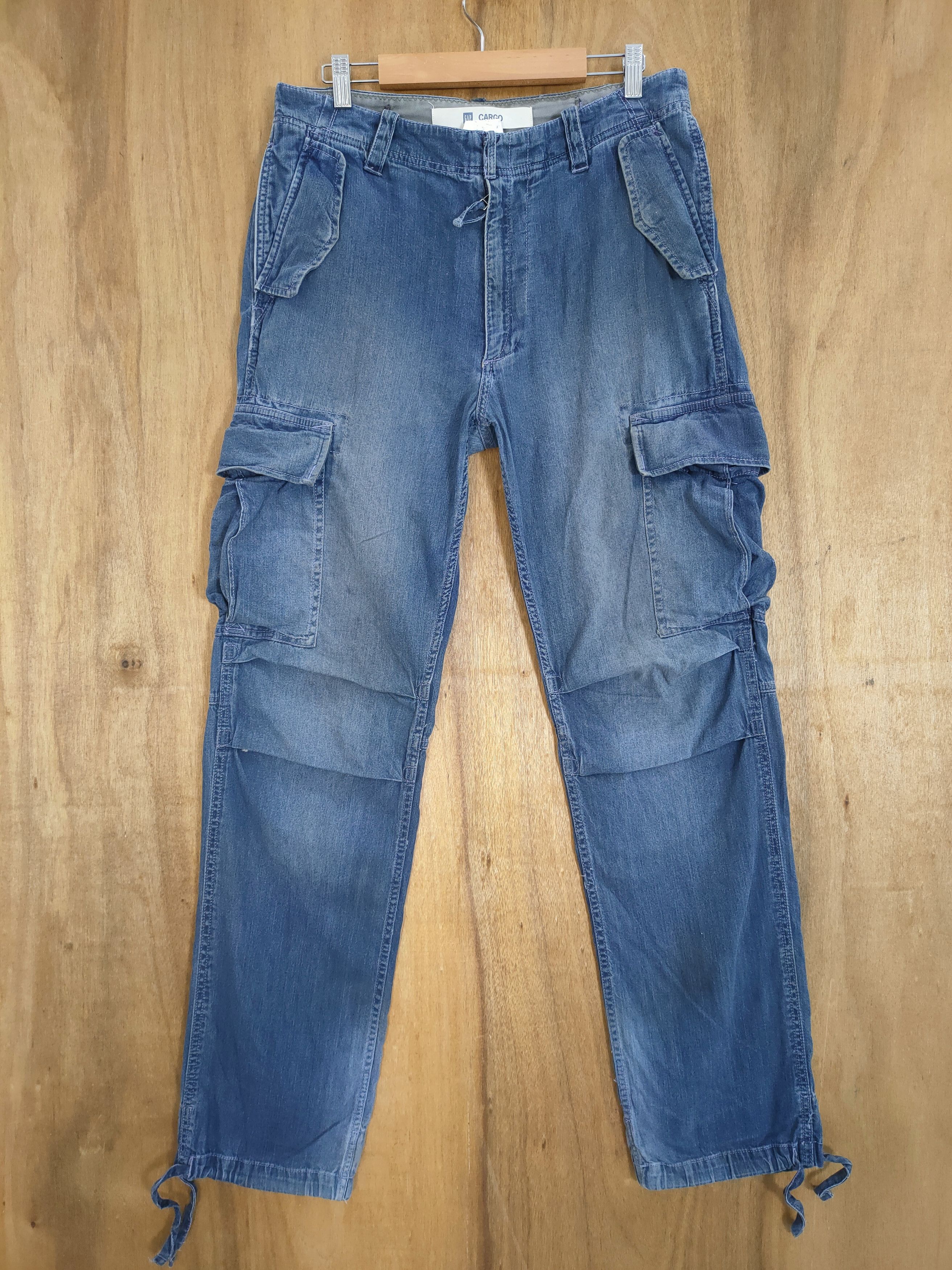 image of Joes Cargo Vintage Japanese Faded Bondage Cargo Pants in Blue, Men's (Size 32)
