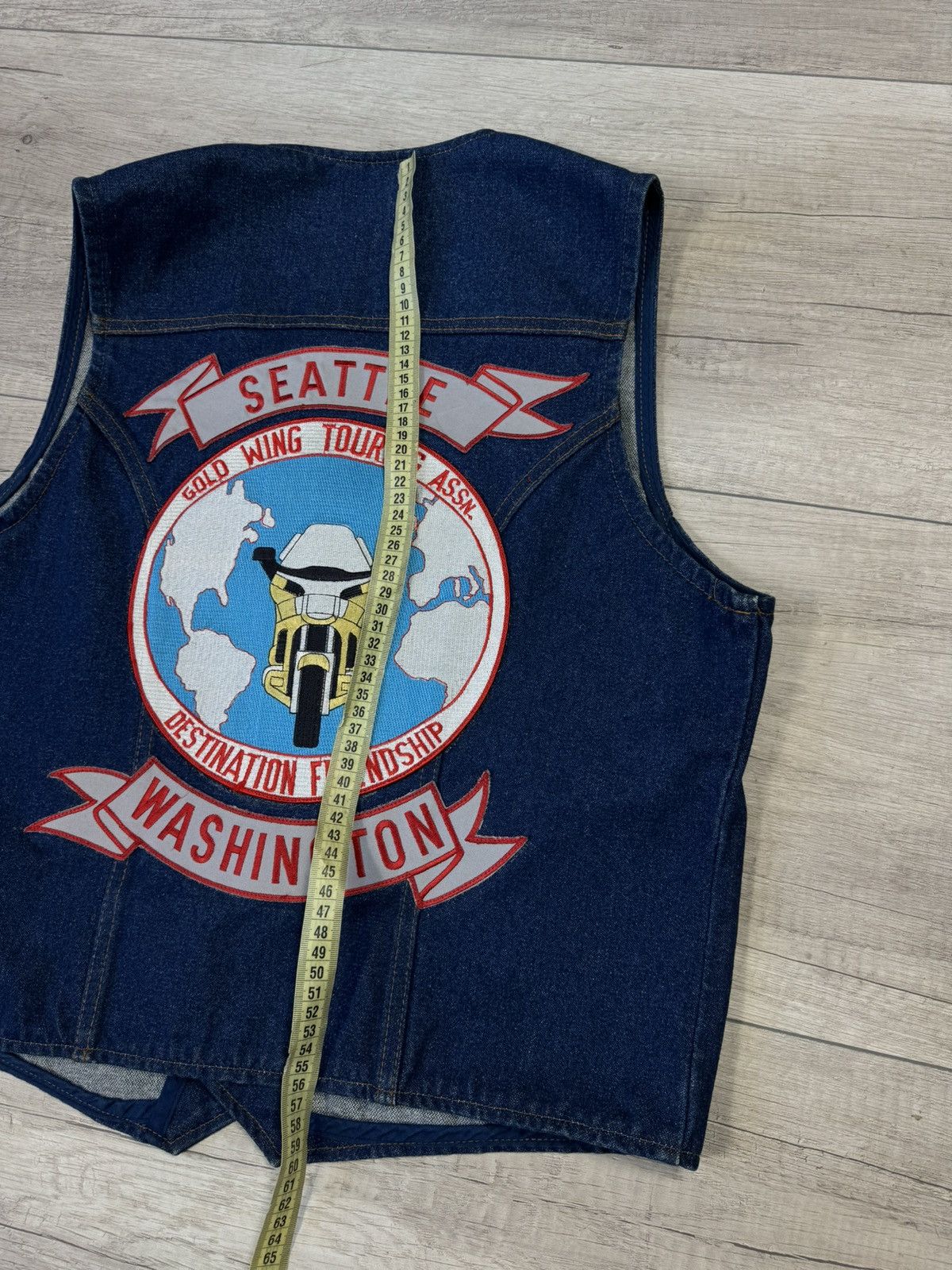Wrangler Vintage Wrangler Western Denim Vest Made In USA Big Logo Size US L / EU 52-54 / 3 - 7 Thumbnail