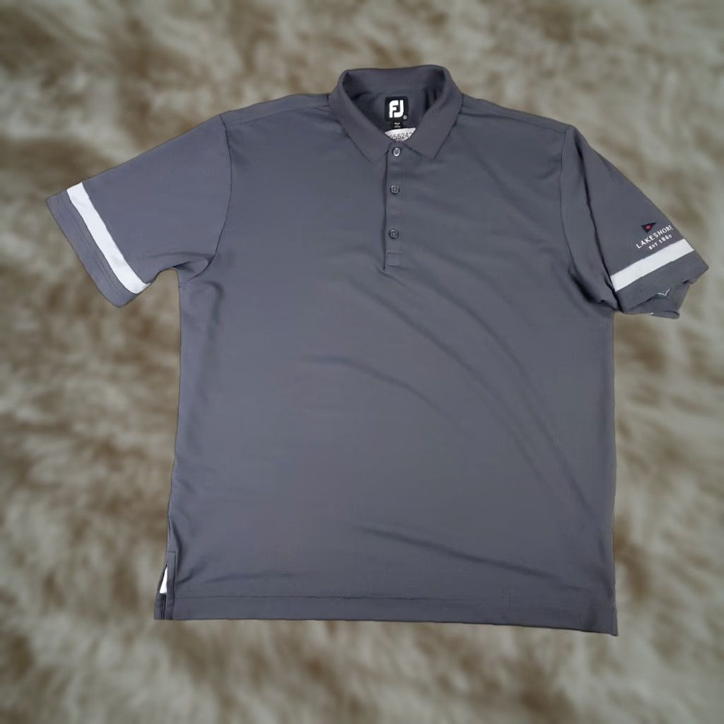 Footjoy FJ Polo Shirt Mens XL Gray Lakeshore Golf Casual Short Sleeve Shirt Size US XL / EU 56 / 4 - 1 Thumbnail