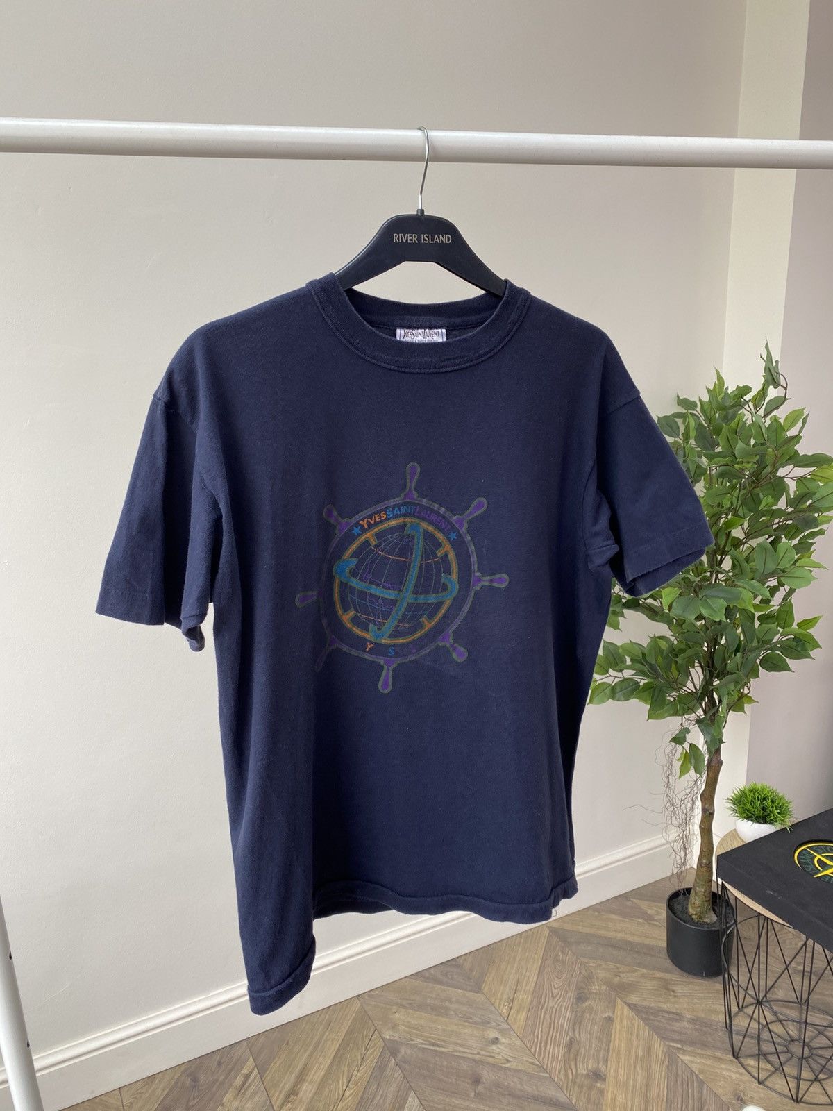 Designer × Vintage × Yves Saint Laurent Vintage Yves Saint Laurent Logo Print 90s T-Shirt Size US M / EU 48-50 / 2 - 4 Thumbnail