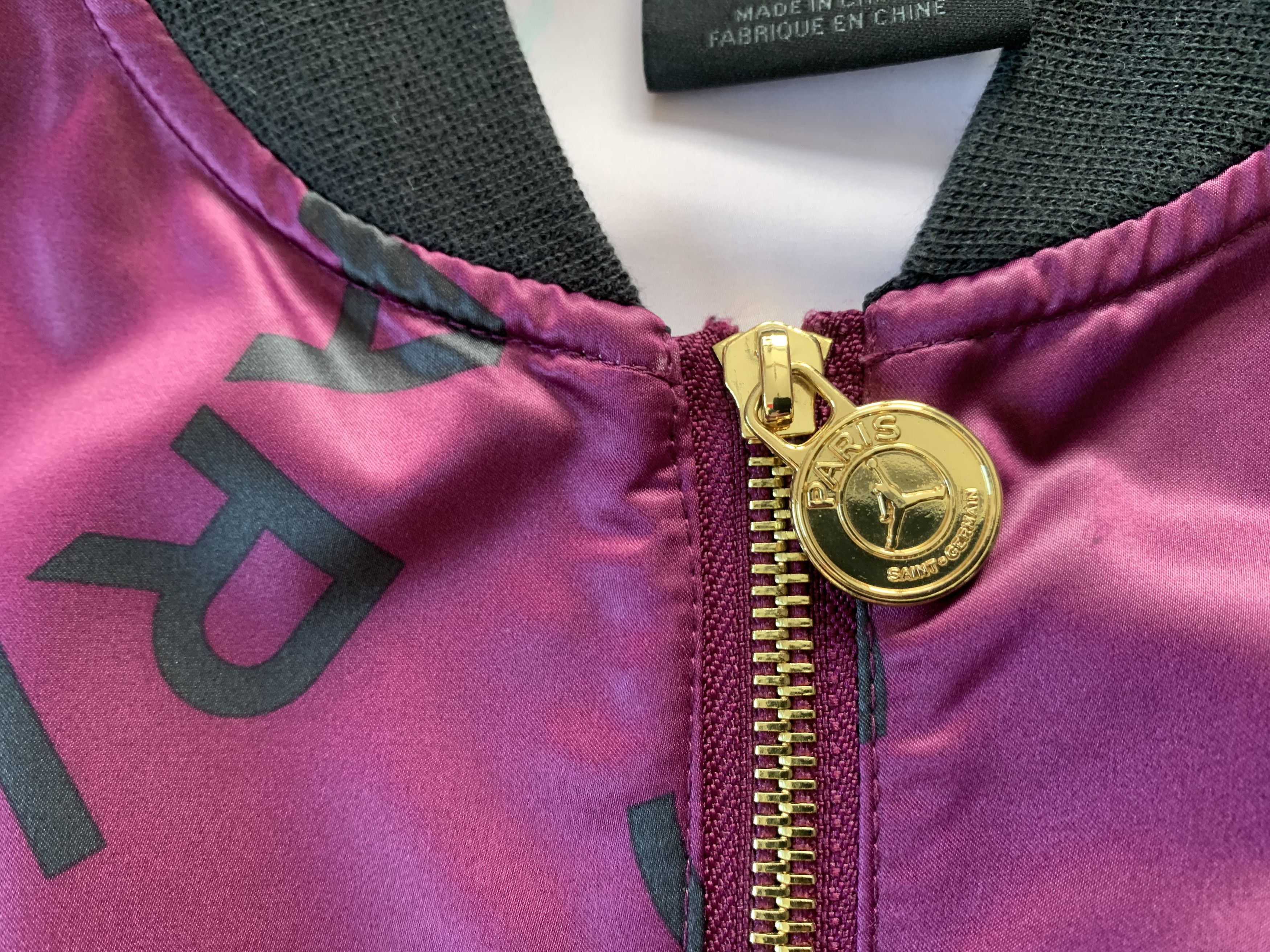Jordan Brand Nike Air Jordan Paris Saint-Germain Women's Burgundy Jacket Size S / US 4 / IT 40 - 6 Thumbnail