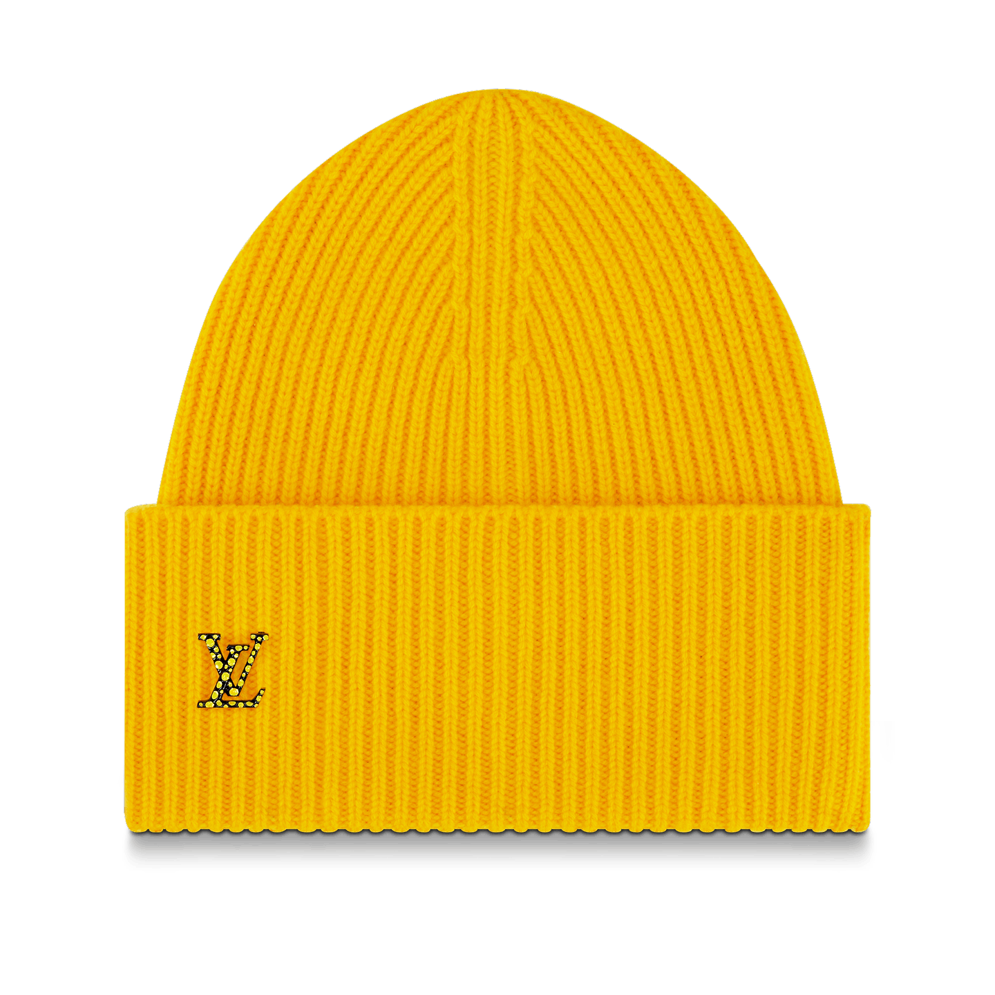 LOUIS VUITTON HAT BEANIE MONOGRAM WOOL BLACK LOGO LV M78309