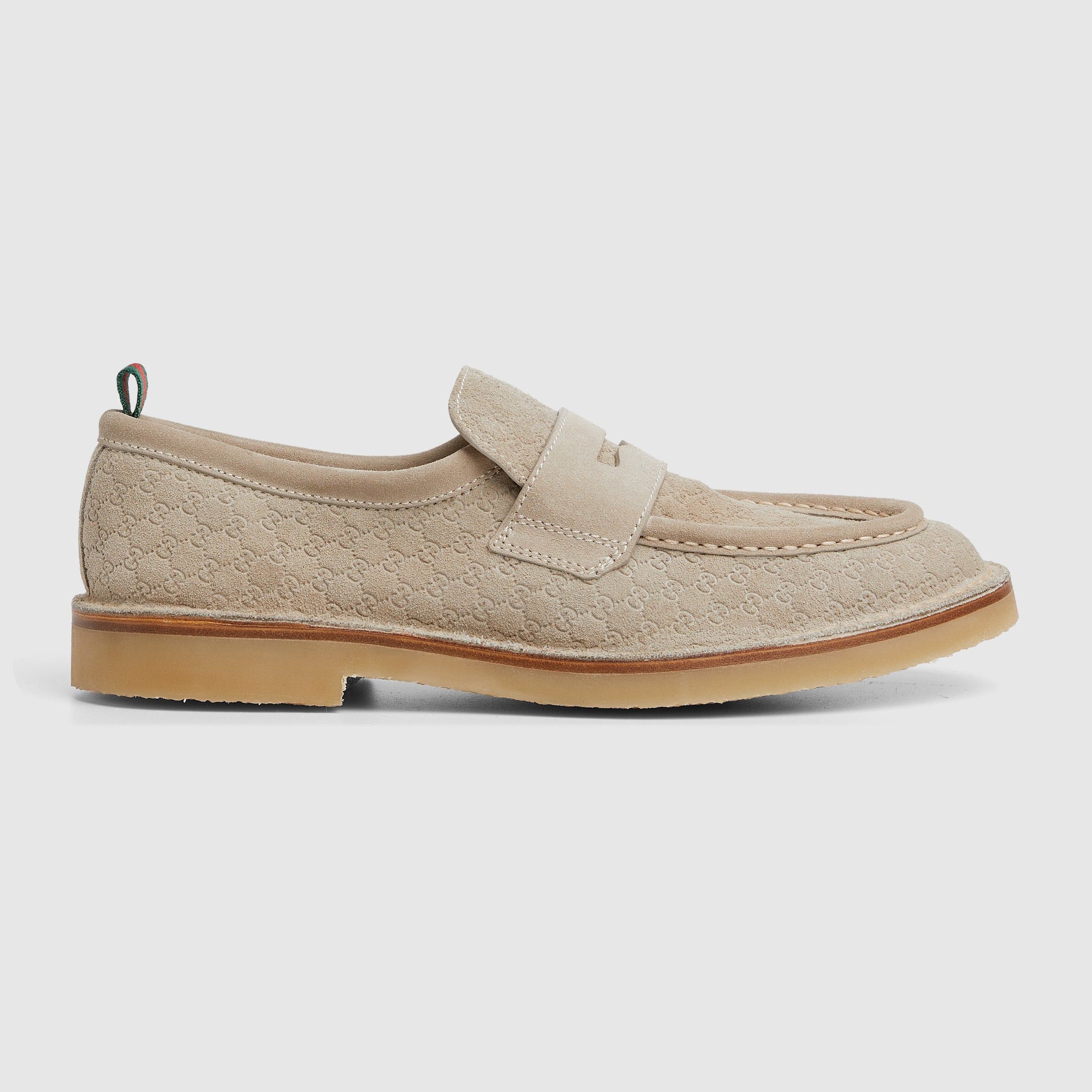 Gucci Web GG Suede Loafers SIZE 10