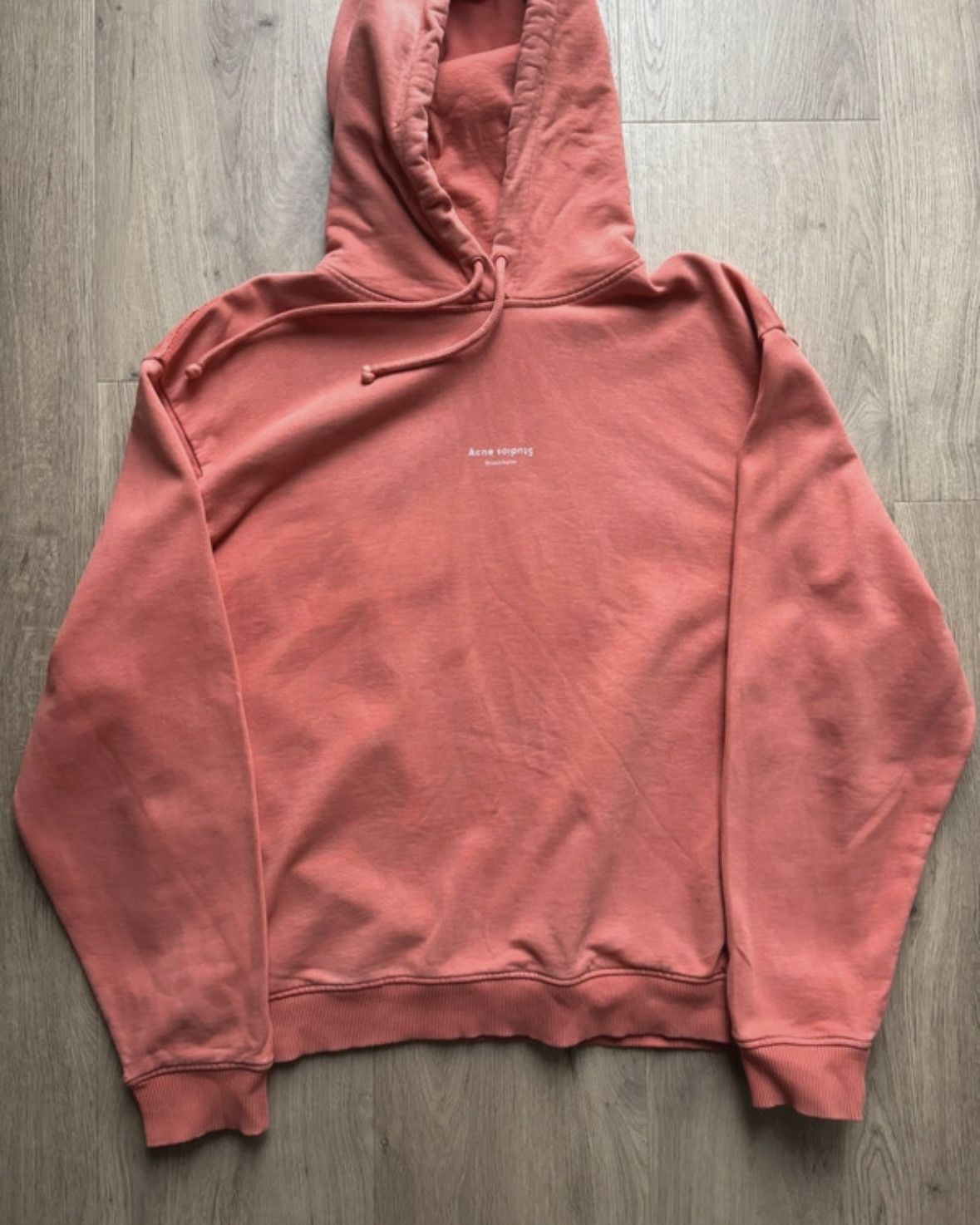 Acne Studios Acne Studios Logo Hoodie Poppy Size US L / EU 52-54 / 3 - 1 Thumbnail