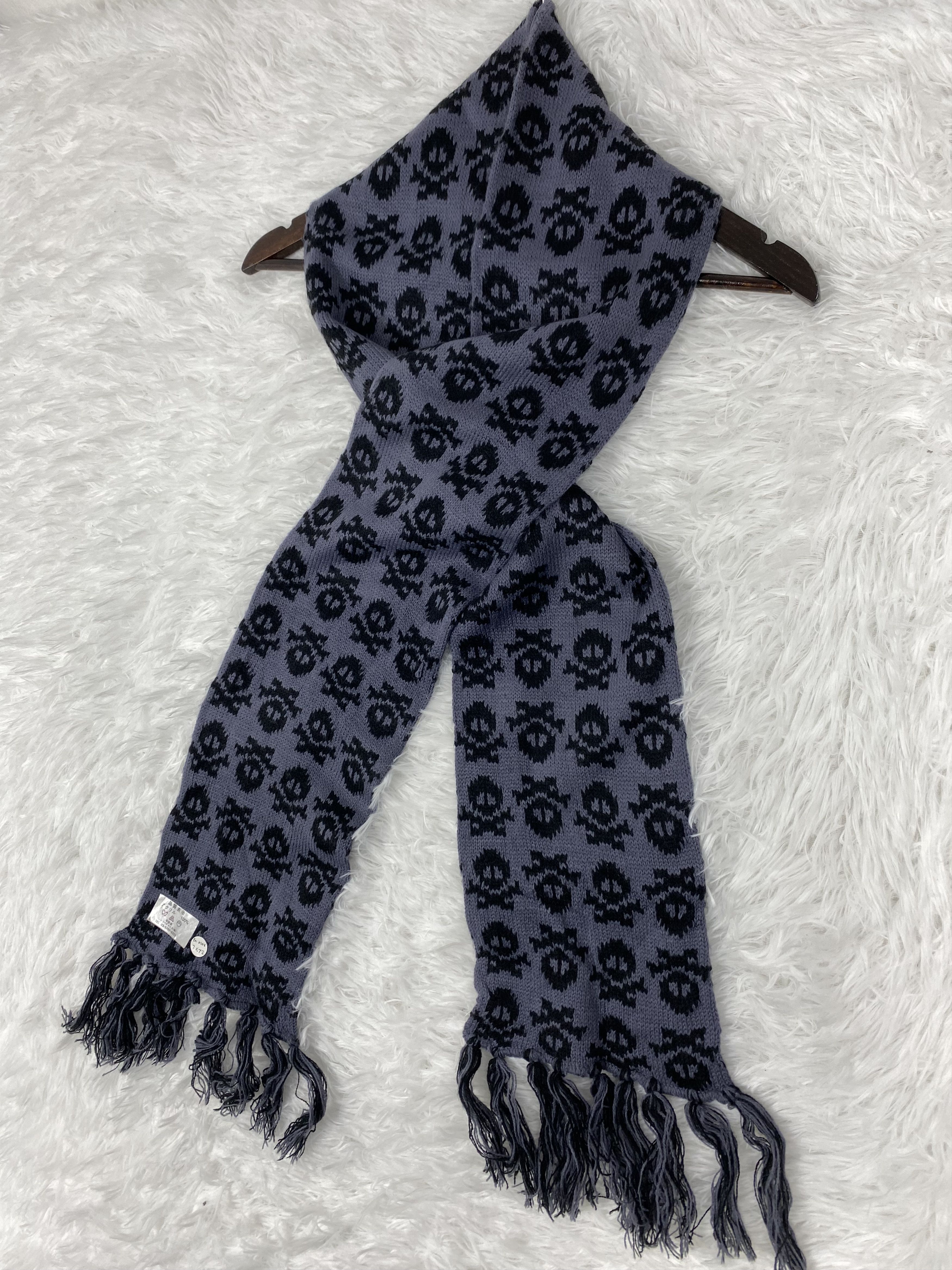 Vintage Vintage Skulls Scarf / Muffler Neckwear PM0106 Size ONE SIZE - 3 Thumbnail
