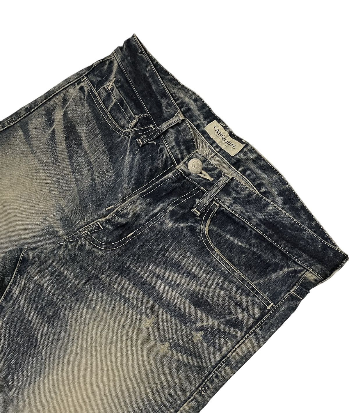 Tornado Mart Japanese Brand Vanquish Faded Denim Pants Size US 33 - 4 Thumbnail