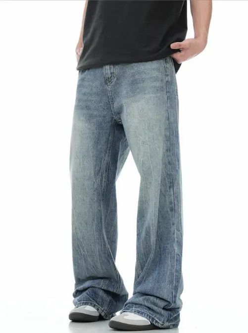VIBE American washed cleanfit all-match flared high street jeans Size US 32 / EU 48 - 2 Thumbnail