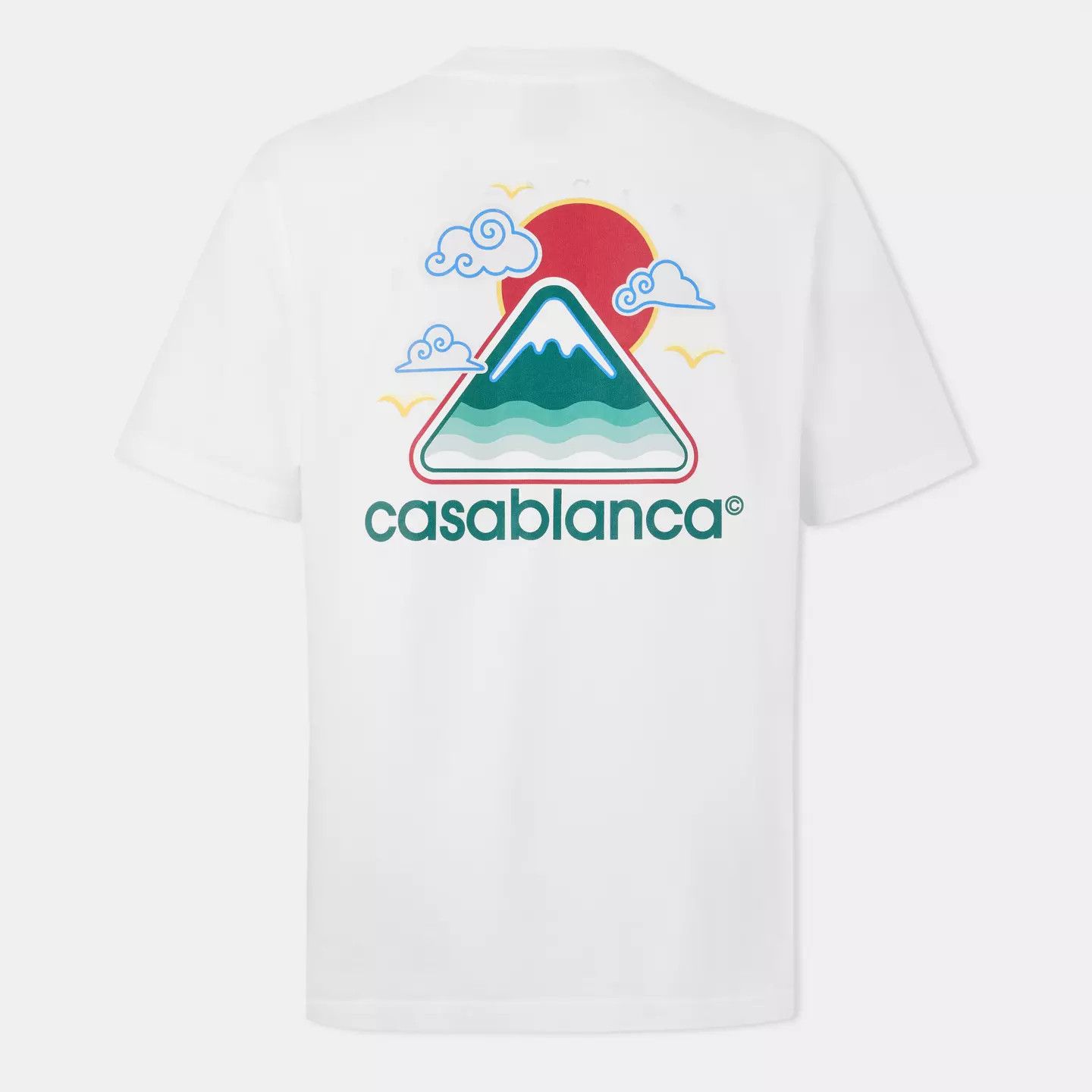 Casablanca o1g2r1mq0426 Montagne Ondulee T-Shirt in White Size US S / EU 44-46 / 1 - 6 Thumbnail