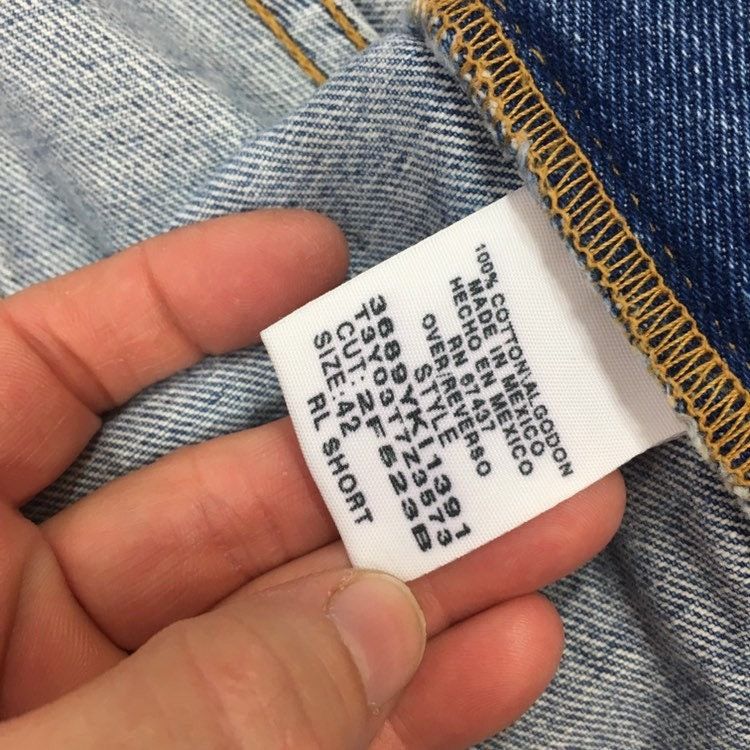 Polo Ralph Lauren 90's Blue Jeans DEMIN HiP HoP Baggy LOGO Streetwear Shorts Size US 42 / EU 58 - 6 Thumbnail
