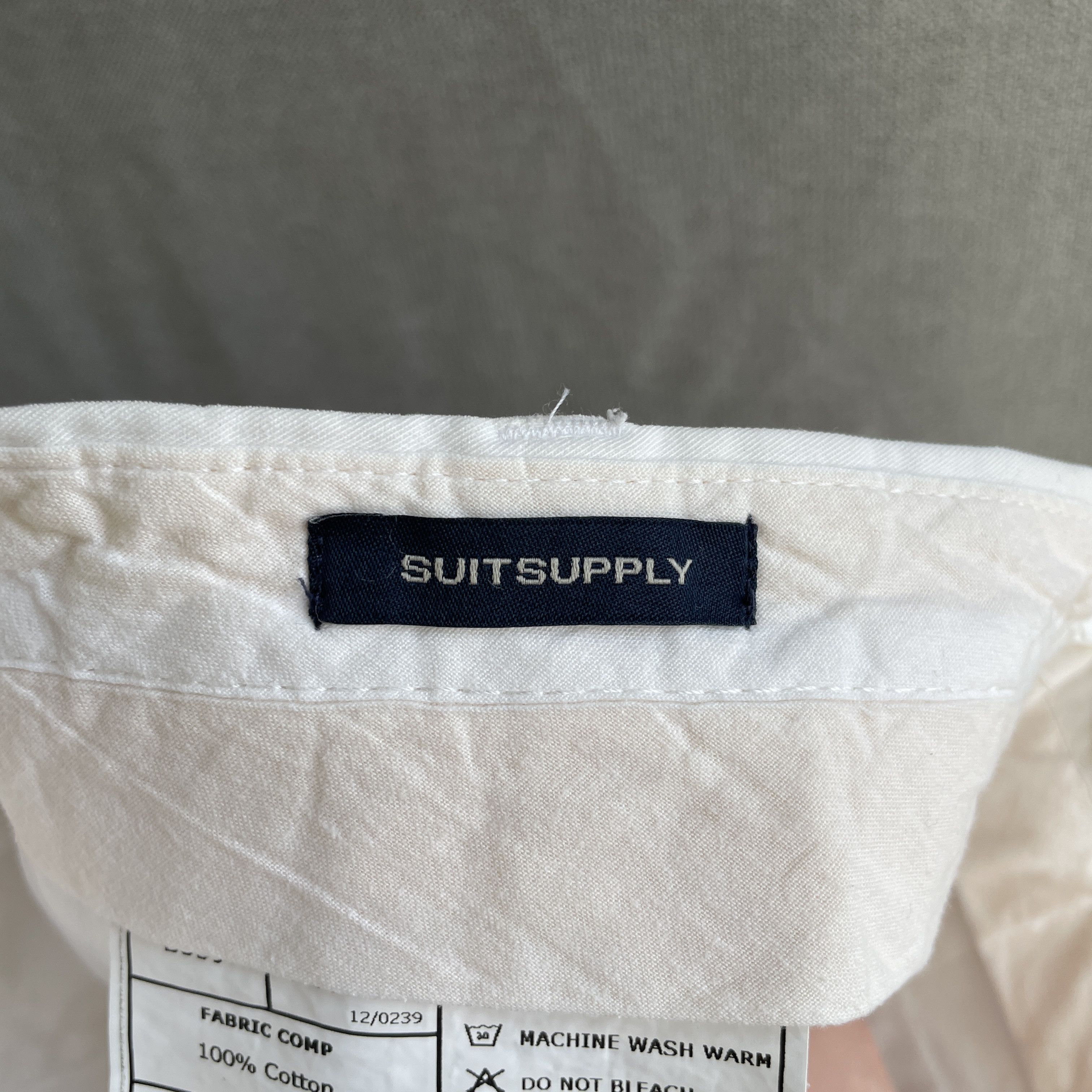 Suitsupply Suitsupply White Straight Cotton Chino Trousers Size EUR 50R Size US 32 / EU 48 - 8 Thumbnail