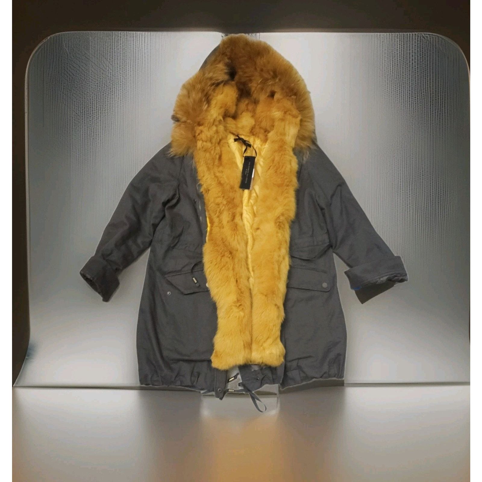 Other On Parle De Vous Paris Big Bang Parka Trim Furs Col Renard Size M / US 6-8 / IT 42-44 - 1 Thumbnail