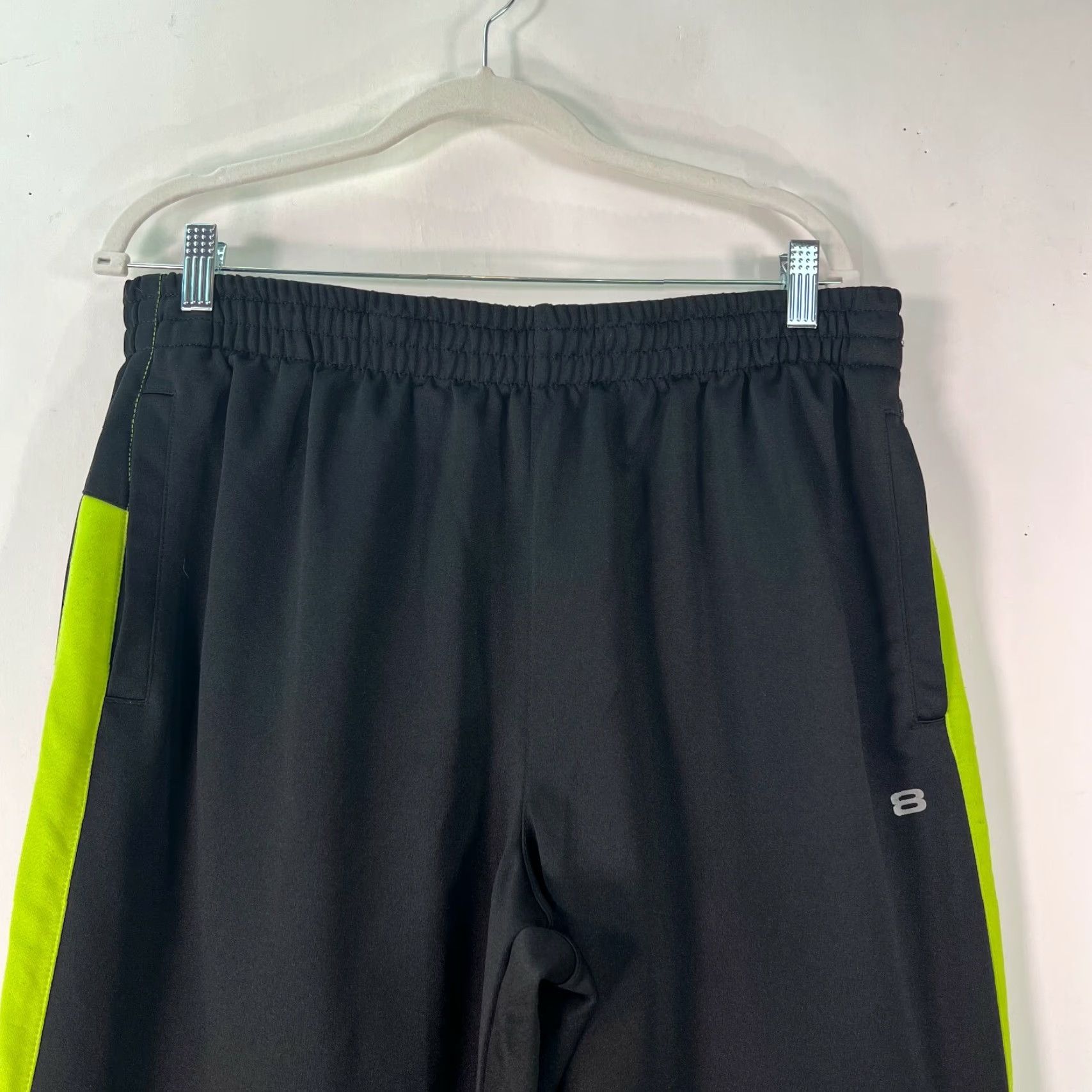 Layer 8 Layer 8 Mens Track Pants XL Black Quick Dry Elastic Waist Zippered Ankles Size XL (32 Inseam) Size US 34 / EU 50 - 4 Thumbnail