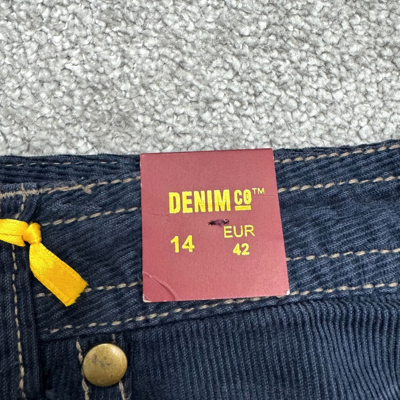 CO VINTAGE Denim Co Jeans Womens 14 Denim Co Denim Co Jeans 14 Navy Blue Mid Rise Corduroy Boyfriend Regular 5-Pocket Blue Mens Womens Girls Boys Size 36" / US 14 / IT 50 - 6 Thumbnail